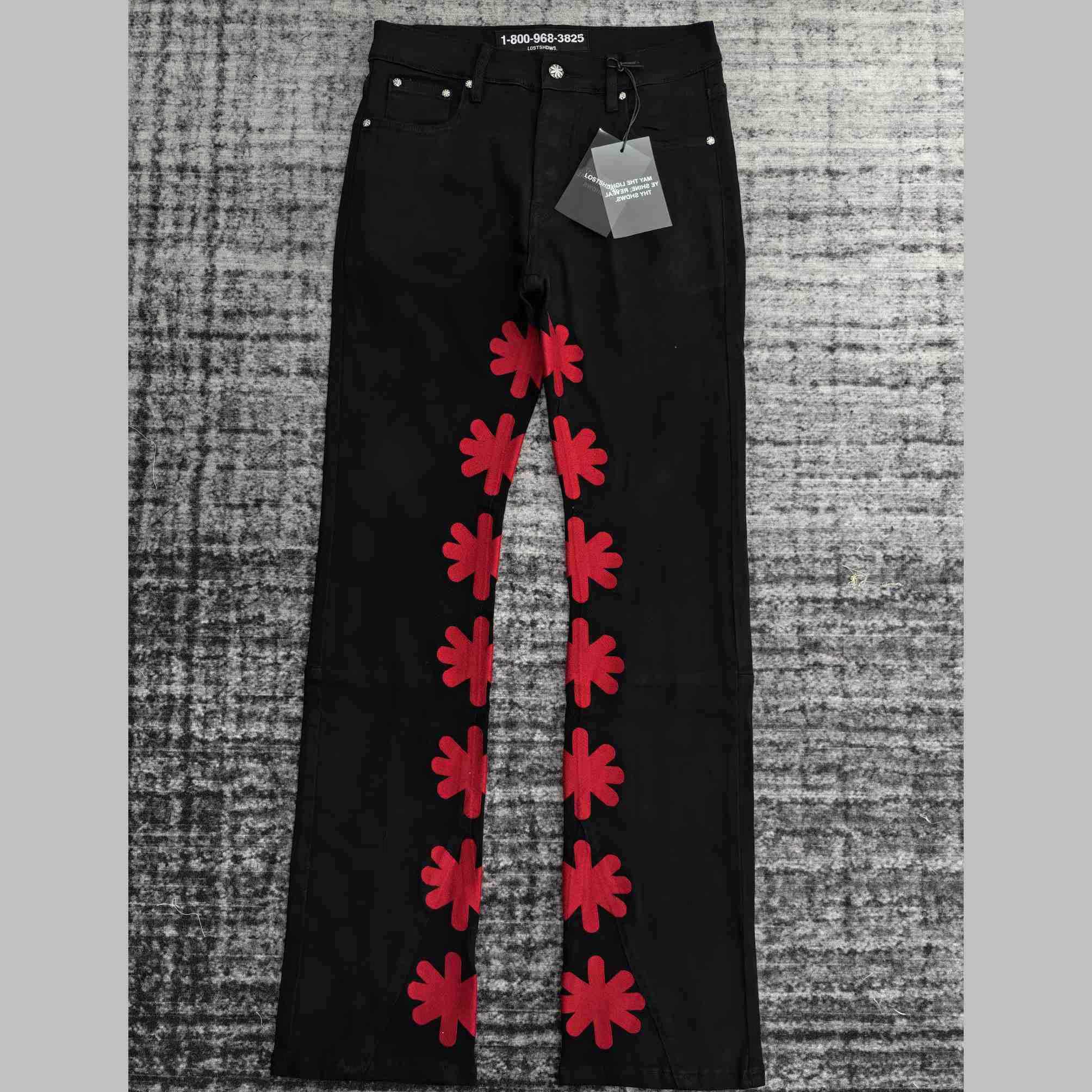 Lost Shadows  Red Waxed Denim   709 - DopestKickz