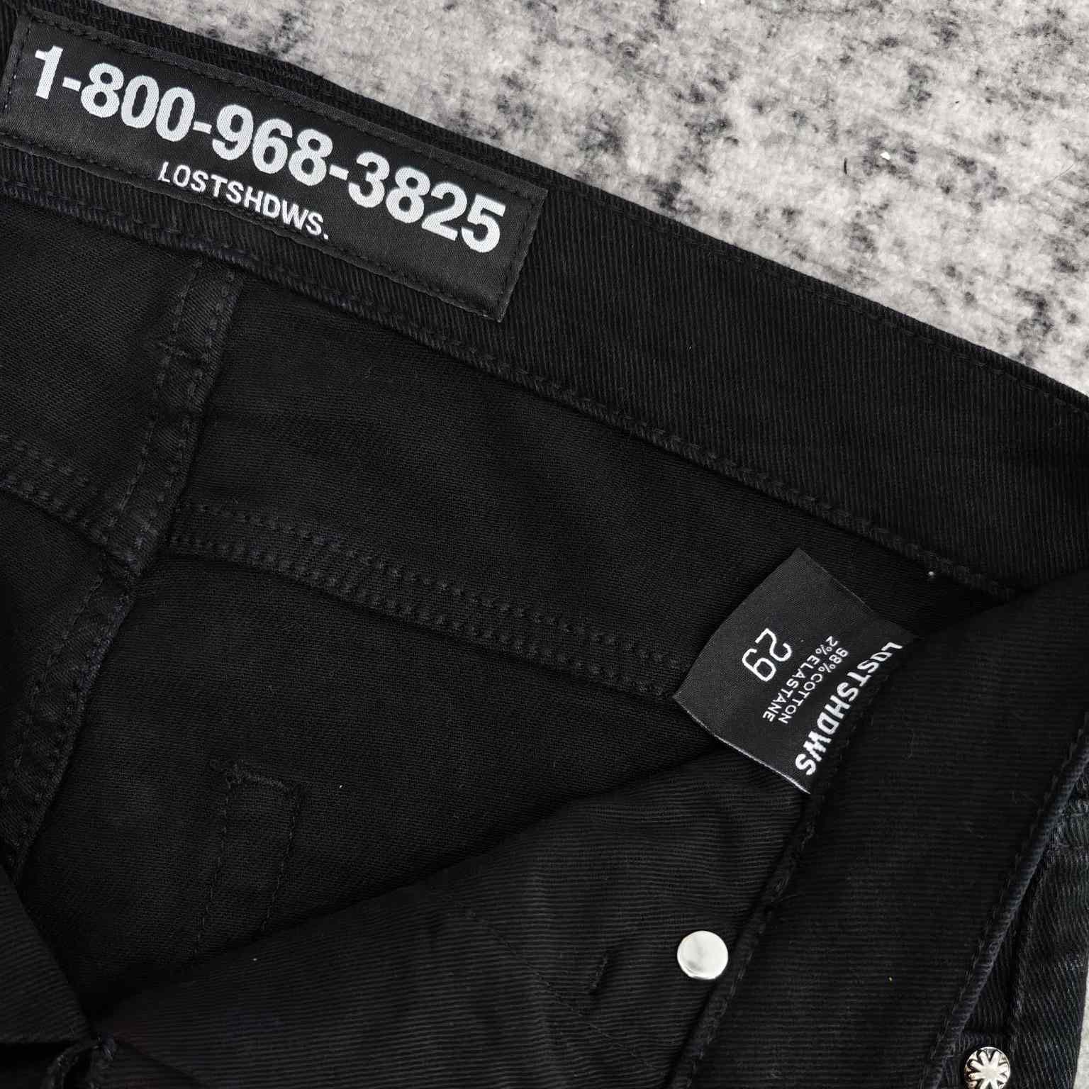 Lost Shadows Black Waxed Denim   707 - DopestKickz