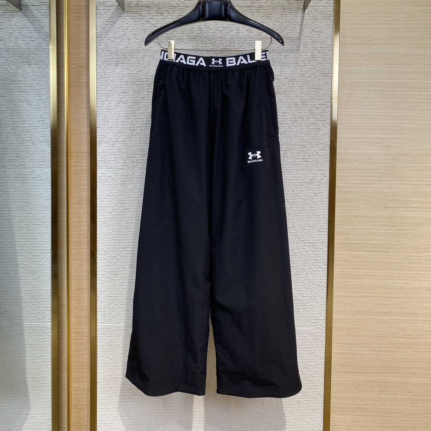 Balenciaga Men's Under Armour® Reversible Layered Tracksuit Pants In Black - DopestKickz