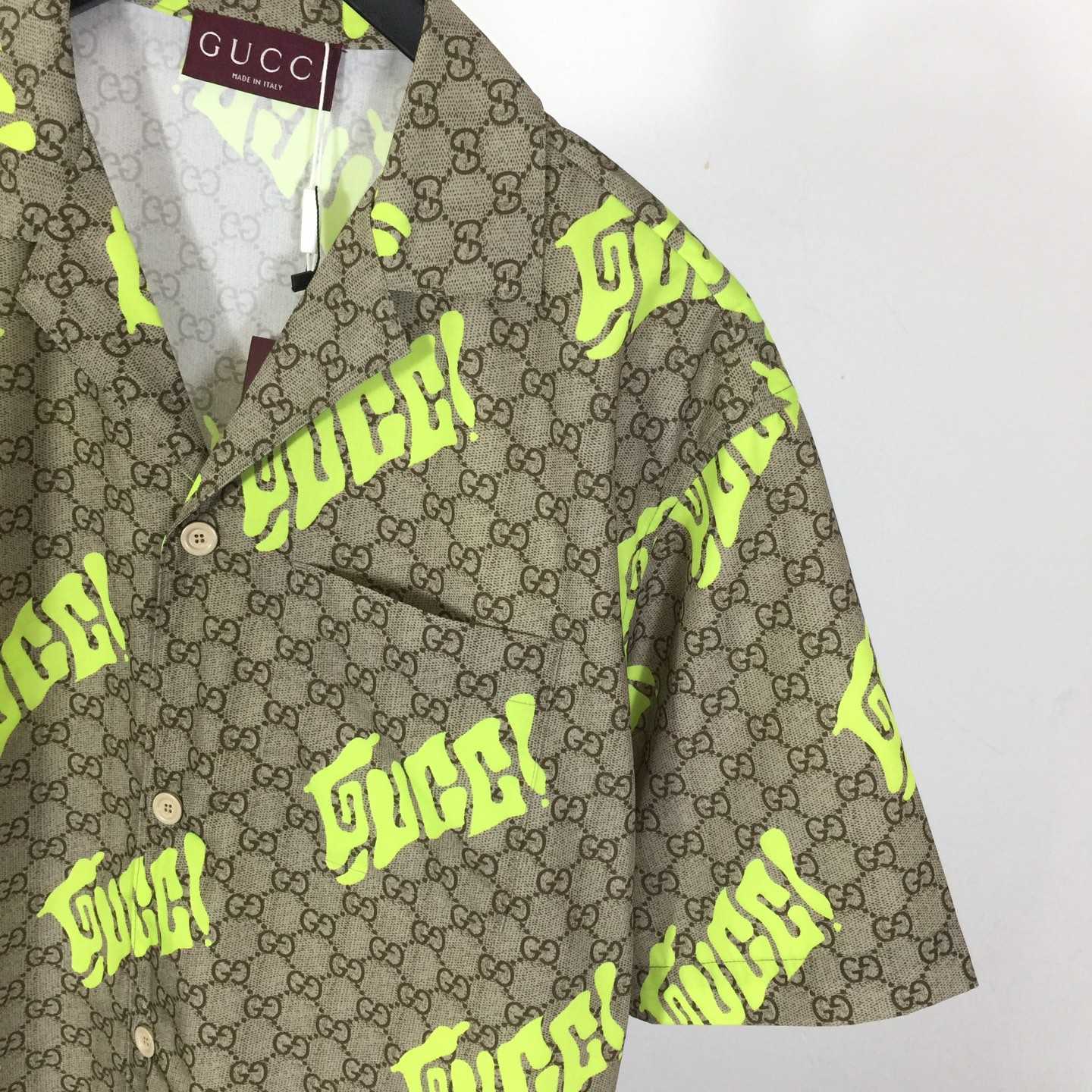 Gucci Printed Cotton Poplin Bowling Shirt - DopestKickz