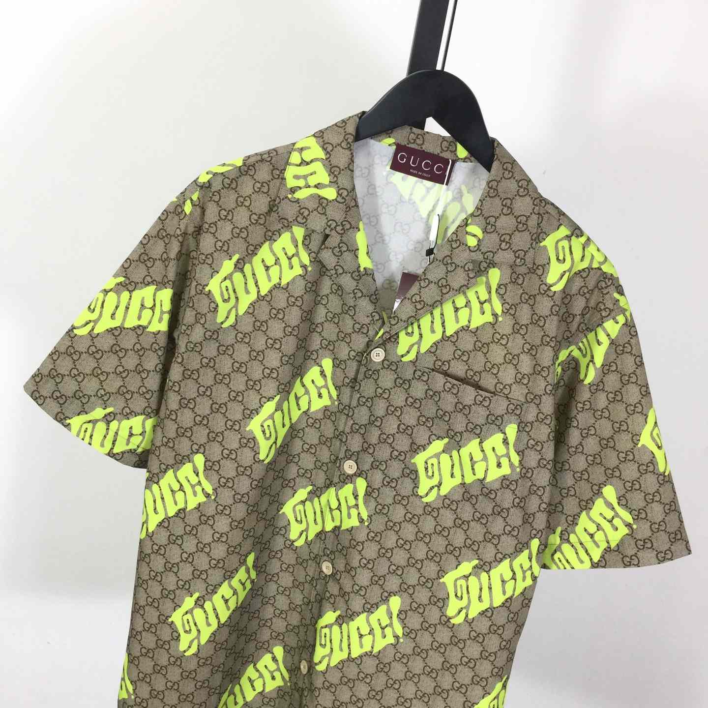 Gucci Printed Cotton Poplin Bowling Shirt - DopestKickz