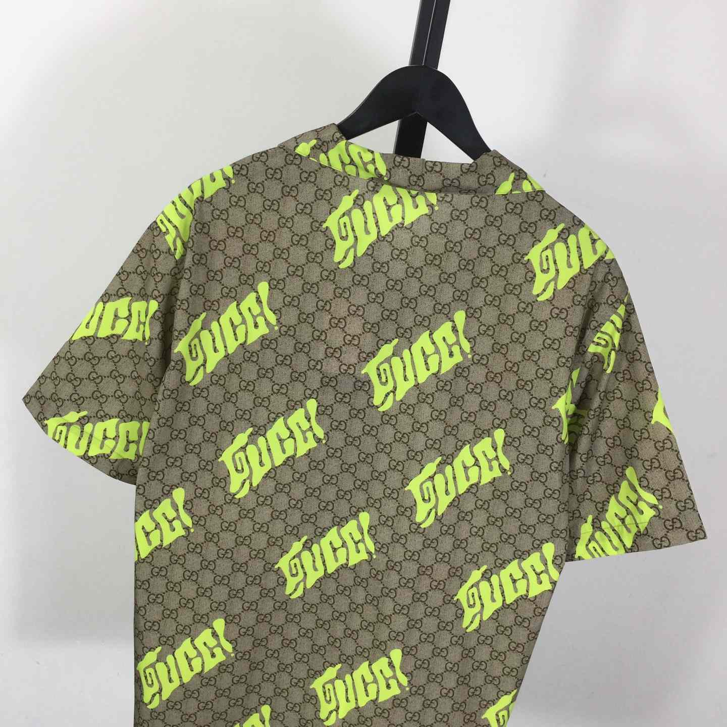 Gucci Printed Cotton Poplin Bowling Shirt - DopestKickz