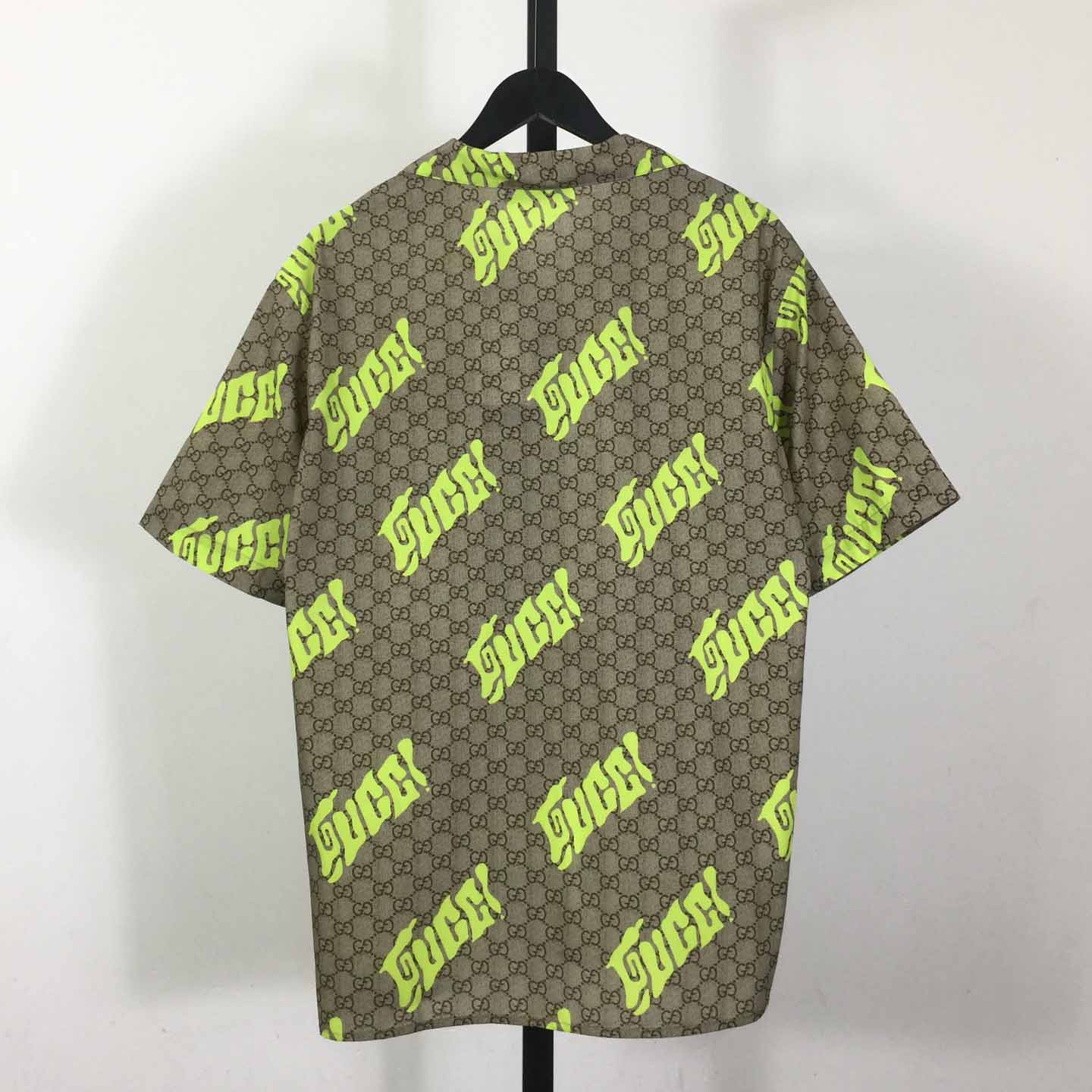 Gucci Printed Cotton Poplin Bowling Shirt - DopestKickz
