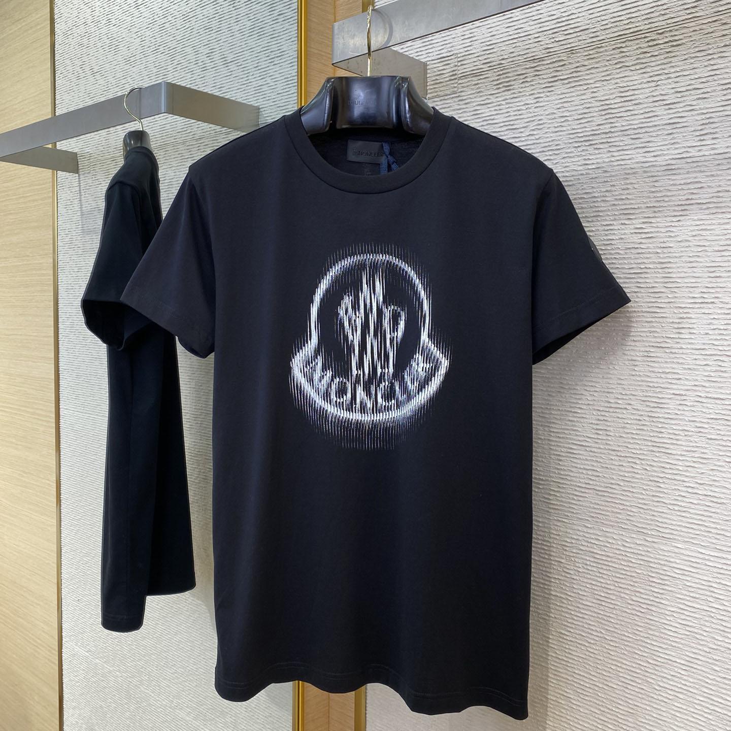 Moncler Blurred Logo Cotton T-shirt - DopestKickz