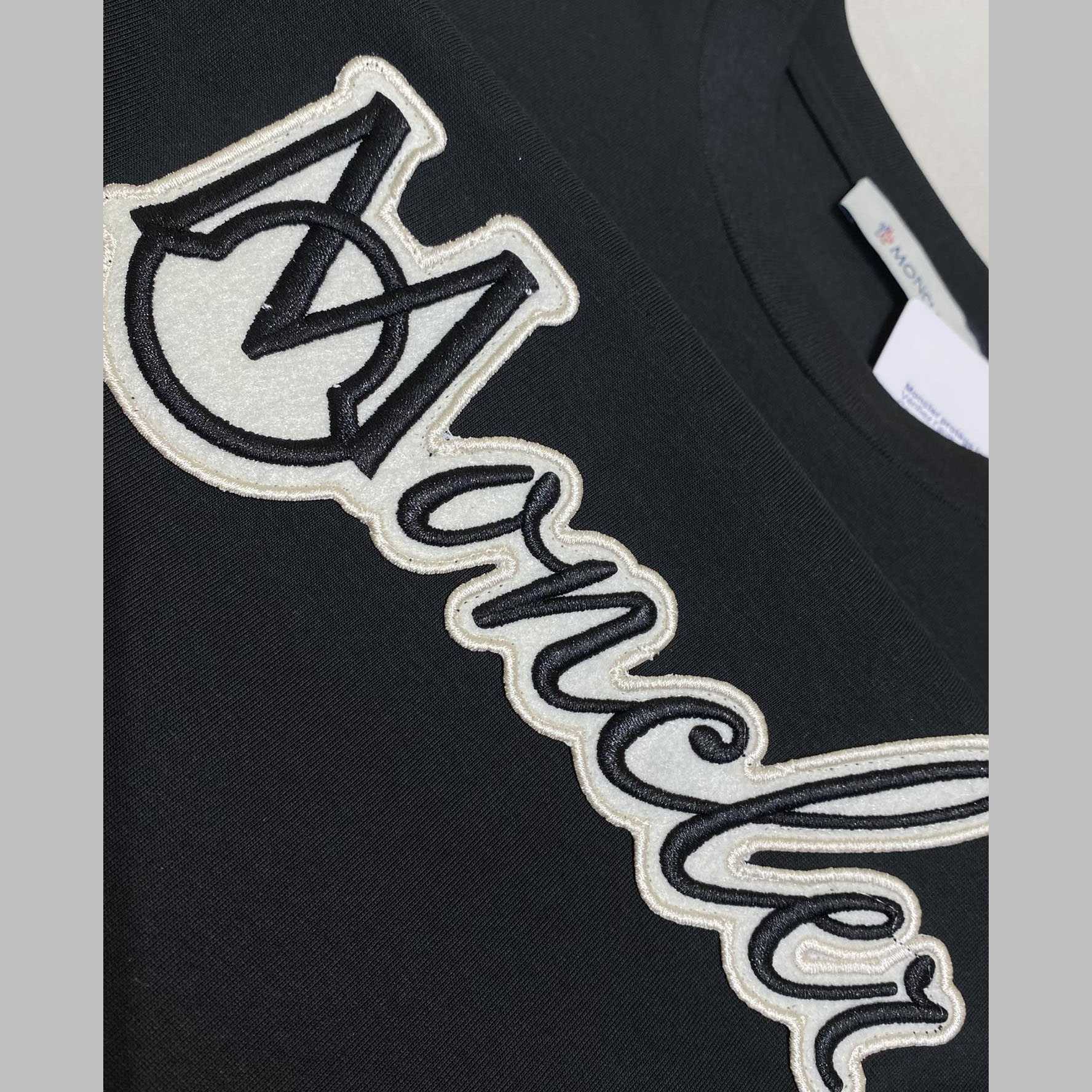 Moncler Embroidered Varsity Logo Cotton T-shirt - DopestKickz