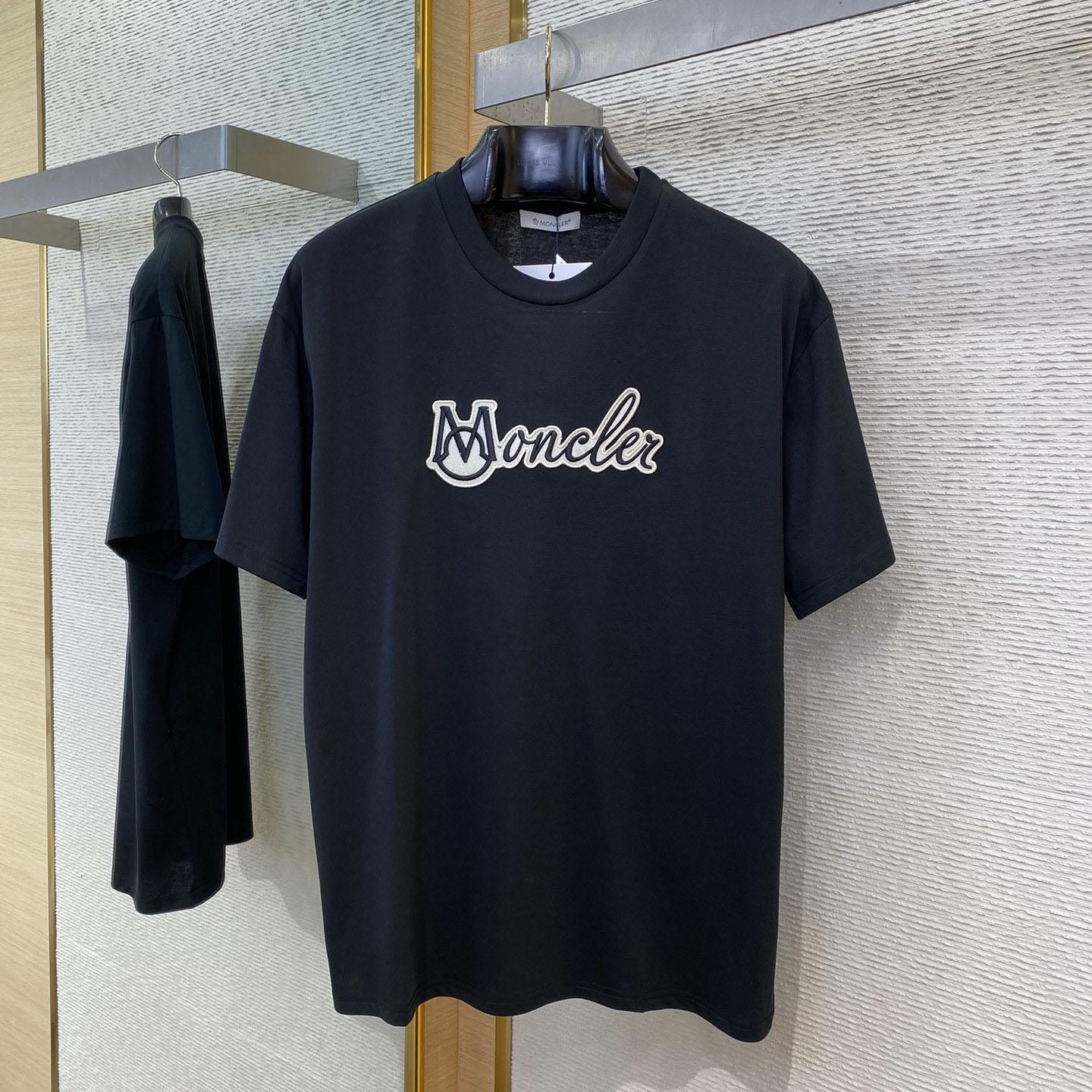 Moncler Embroidered Varsity Logo Cotton T-shirt - DopestKickz