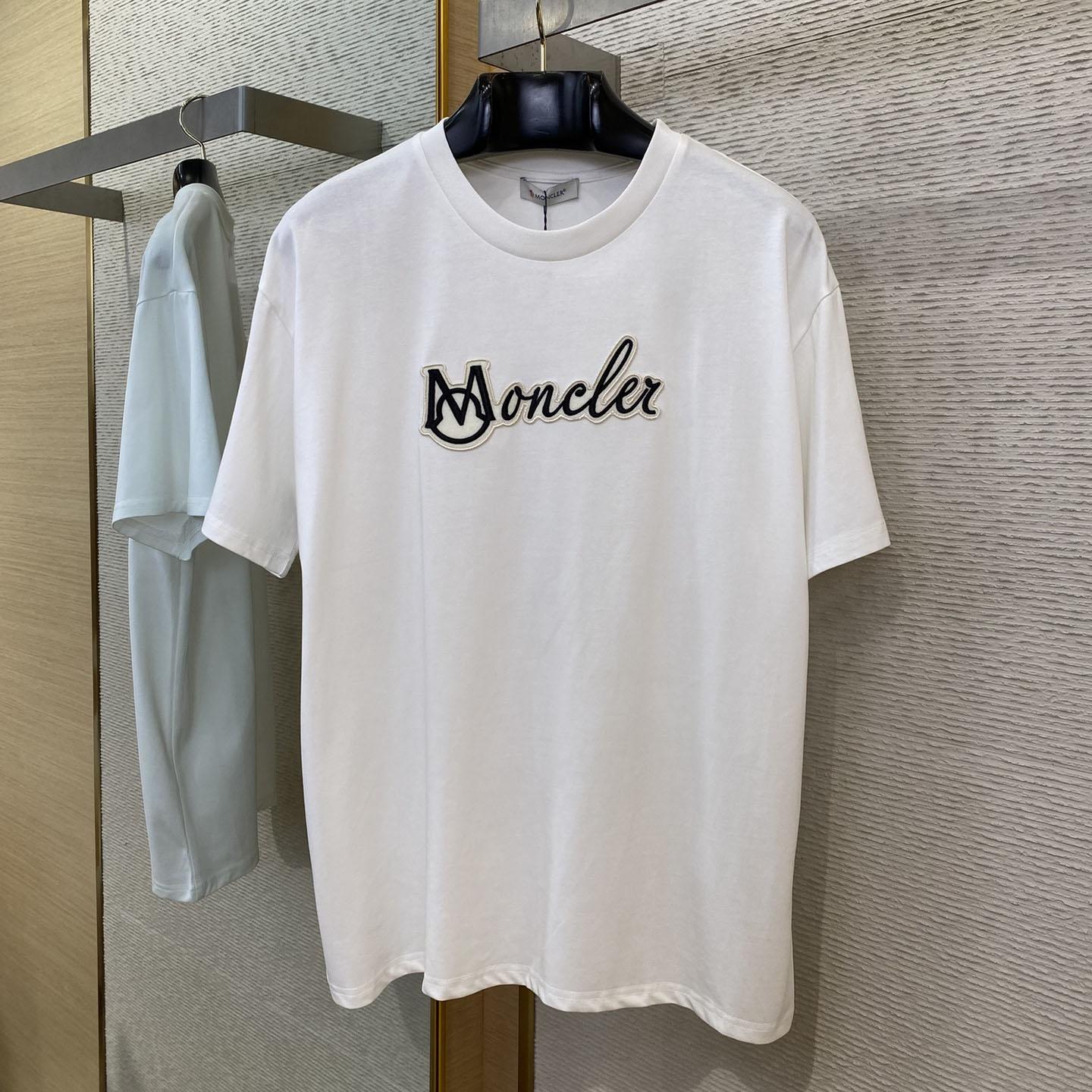 Moncler Embroidered Varsity Logo Cotton T-shirt - DopestKickz