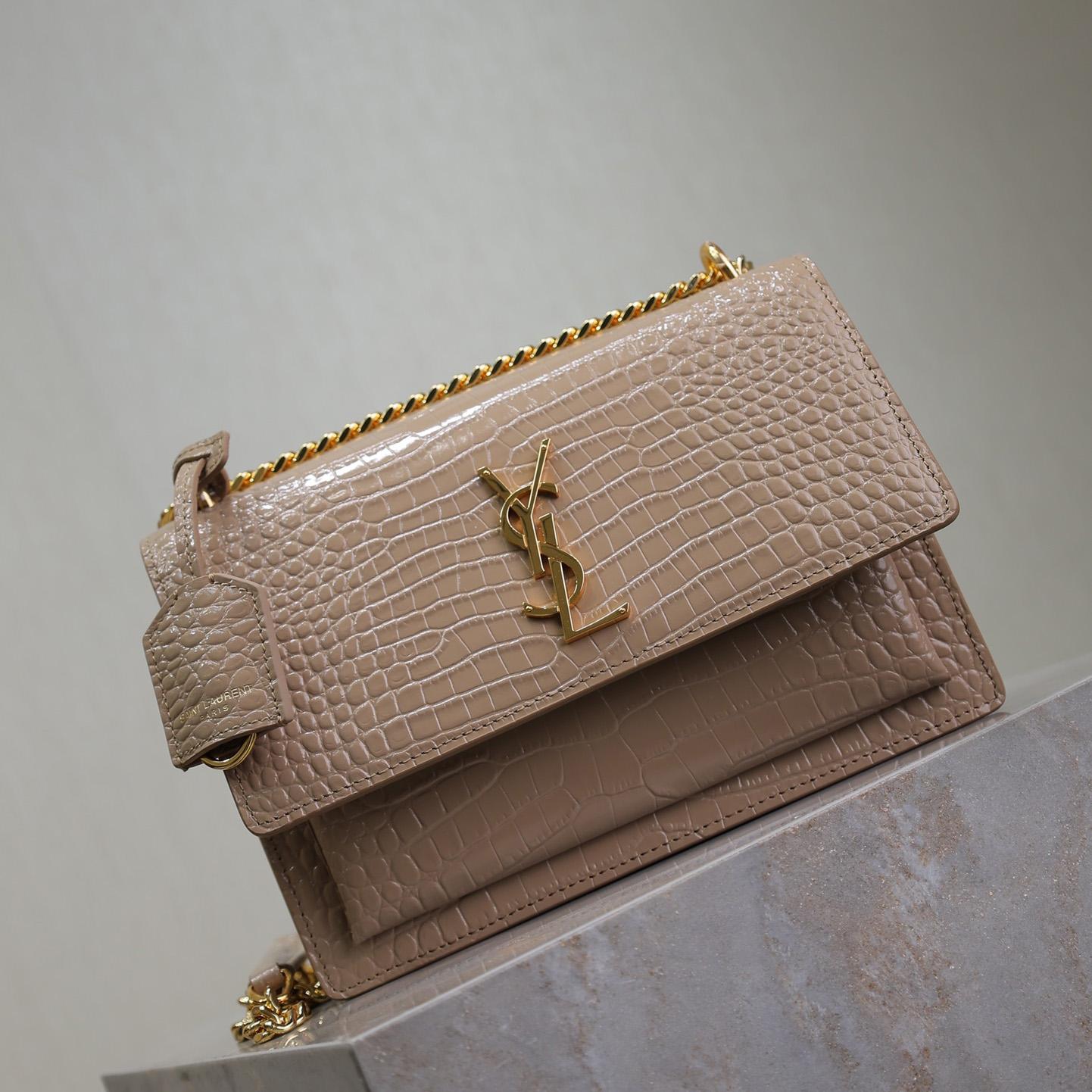 Saint Laurent Women Sunset Medium Leather Shoulder Bag （22x8x16 cm） - DopestKickz