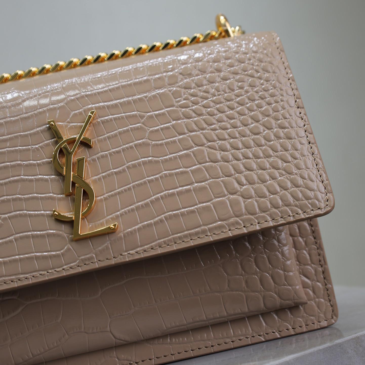 Saint Laurent Women Sunset Medium Leather Shoulder Bag （22x8x16 cm） - DopestKickz