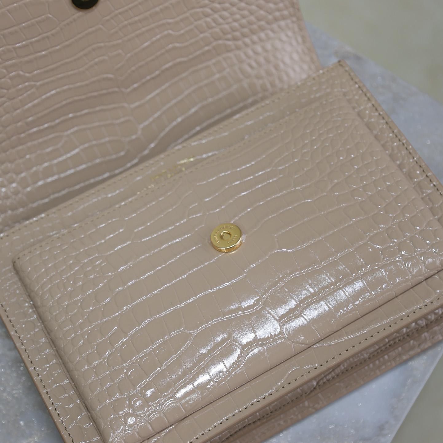 Saint Laurent Women Sunset Medium Leather Shoulder Bag （22x8x16 cm） - DopestKickz