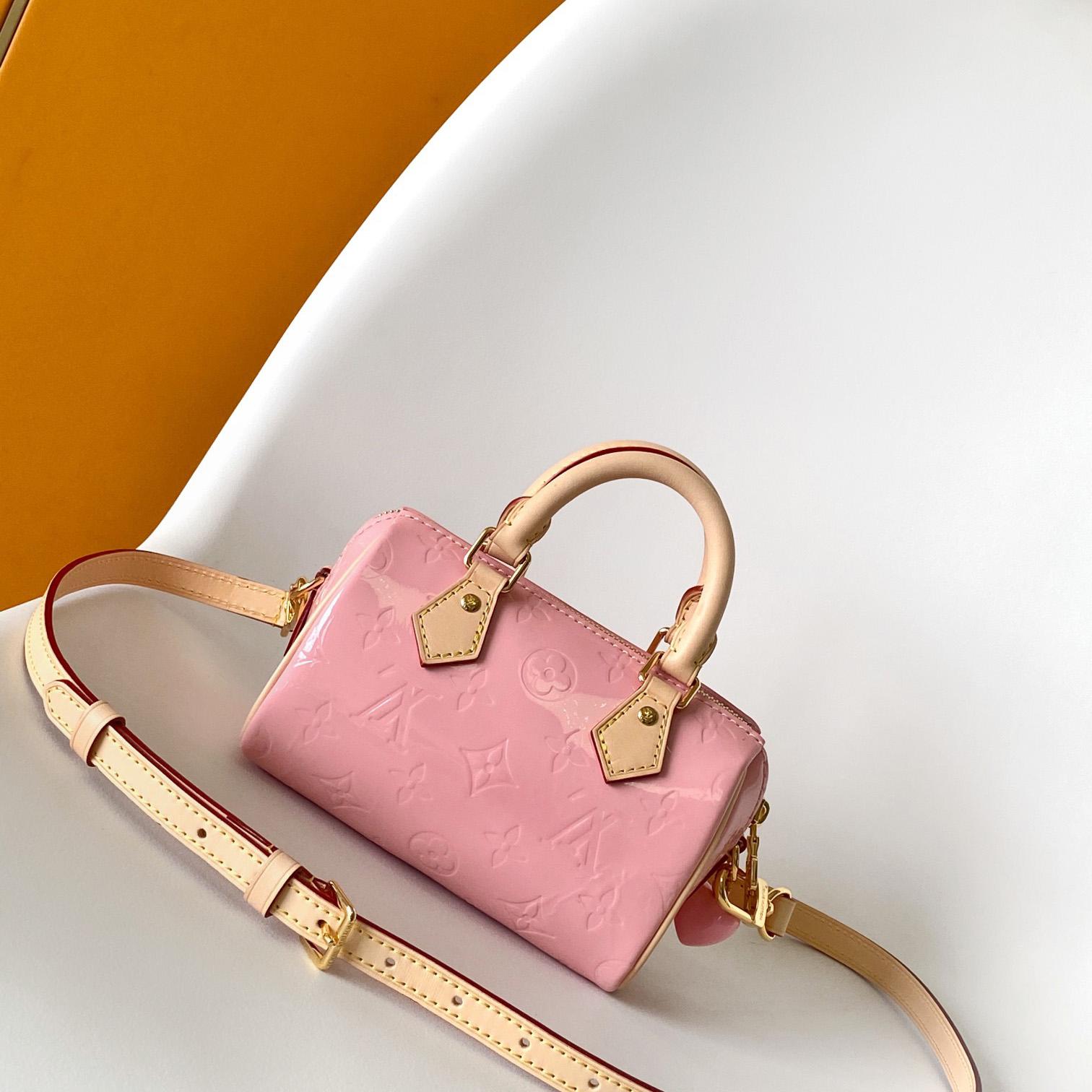 Louis Vuitton Nano Speedy Monogram Vernis Leather  16x10x7.5cm  M81879 - DopestKickz