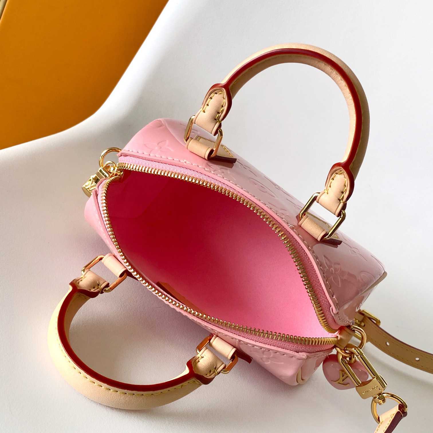 Louis Vuitton Nano Speedy Monogram Vernis Leather  16x10x7.5cm  M81879 - DopestKickz