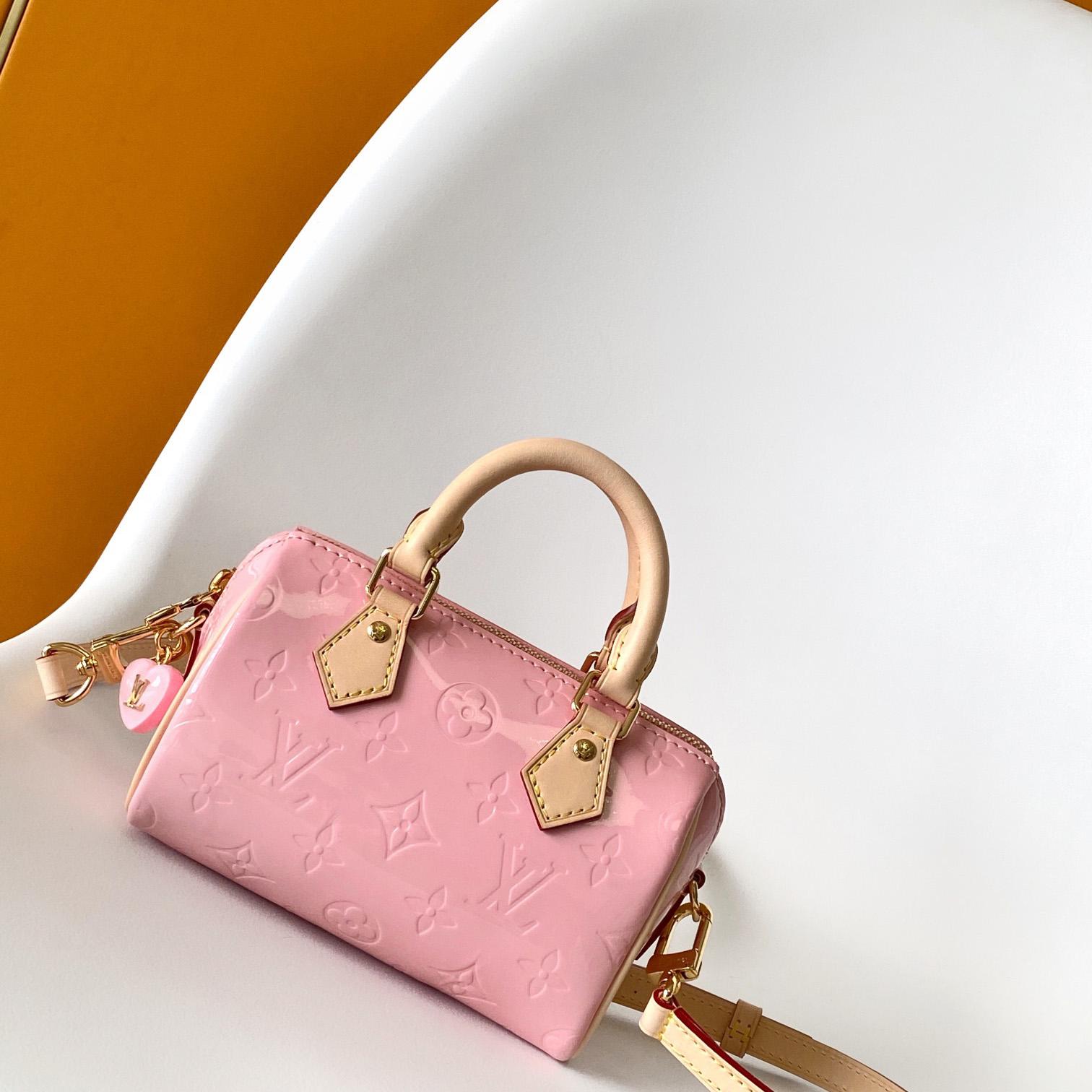 Louis Vuitton Nano Speedy Monogram Vernis Leather  16x10x7.5cm  M81879 - DopestKickz