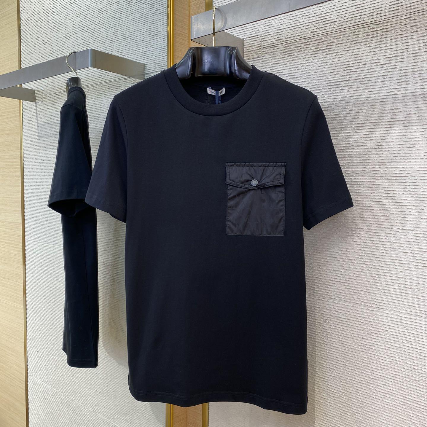 Moncler Monogram Cotton T-shirt With Pocket - DopestKickz