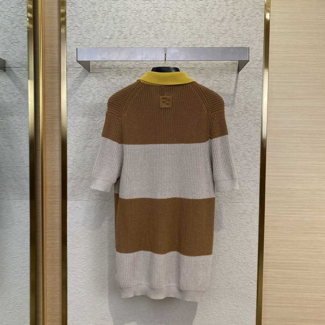 Fendi Yellow And Beige Cotton Jersey Polo Shirt - DopestKickz