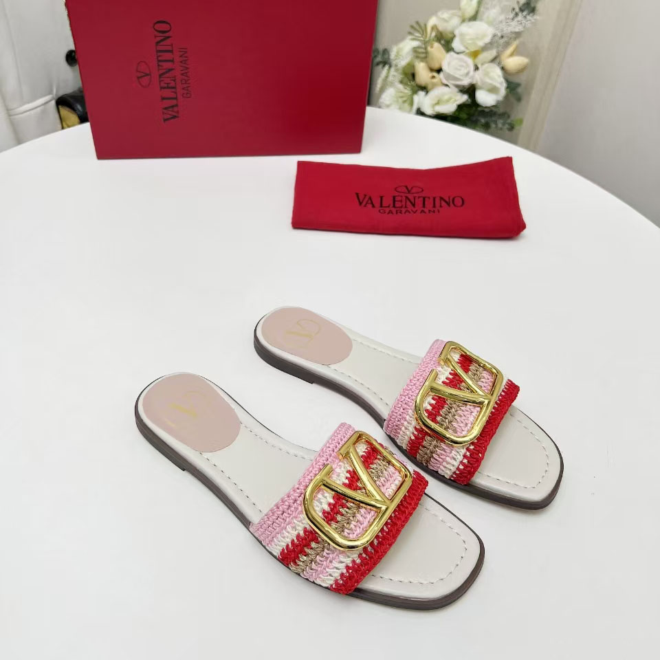 Valent Women's Pink Flat Sandals - DopestKickz