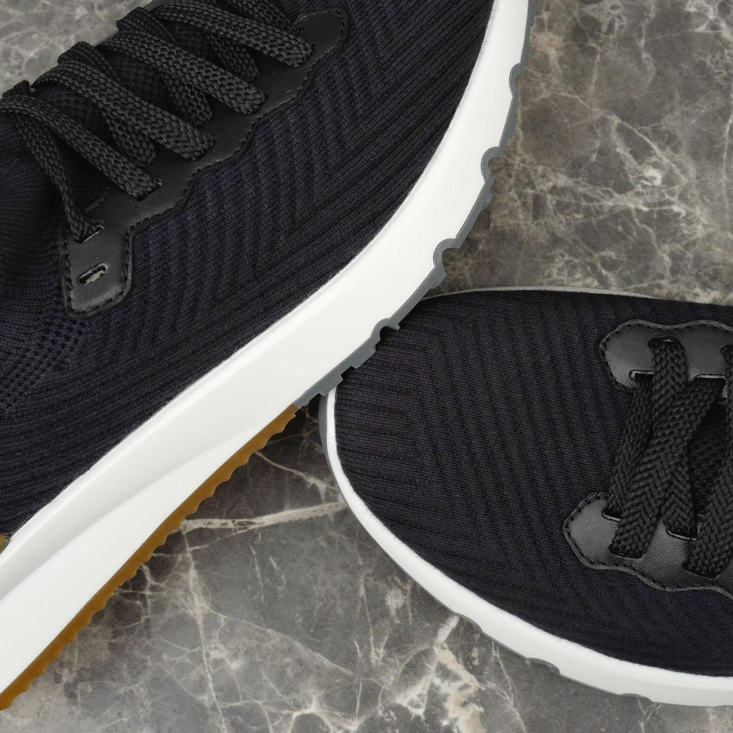 Brunello Cucinelli Cotton Knit And Semi-polished Calfskin Runners - DopestKickz