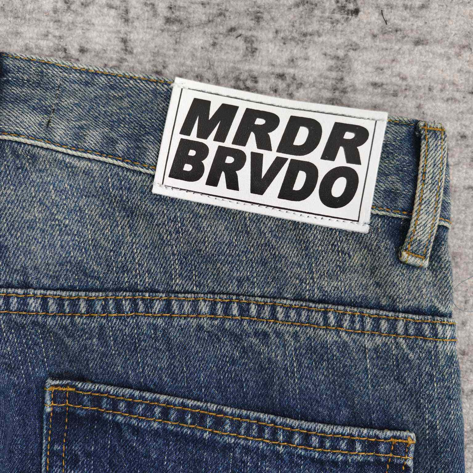 Who Decides War Motif Patched Jeans   702 - DopestKickz