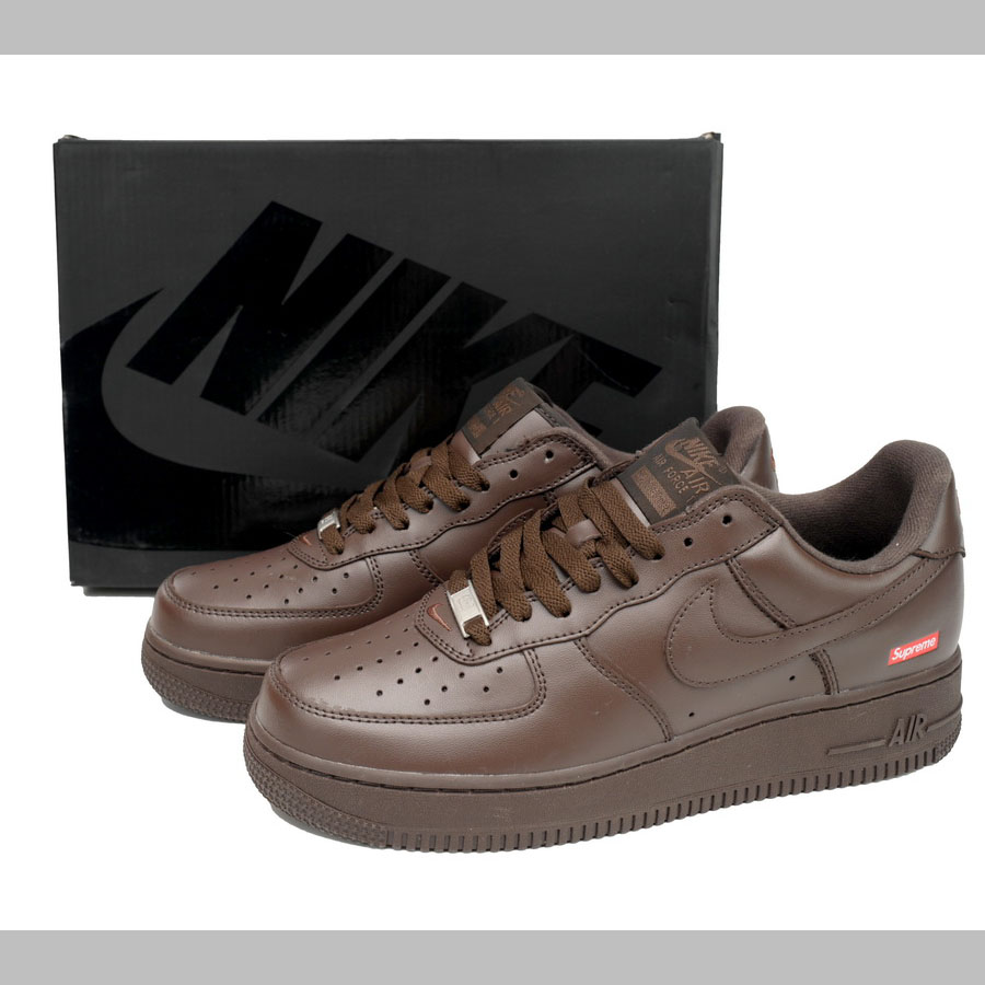 Supreme x Air Force 1 Low 'Box Logo - Baroque Brown' - DopestKickz