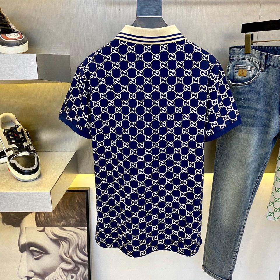 Gucci GG Cotton Jersey Jacquard Polo Shirt - DopestKickz