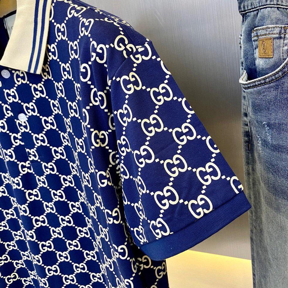 Gucci GG Cotton Jersey Jacquard Polo Shirt - DopestKickz