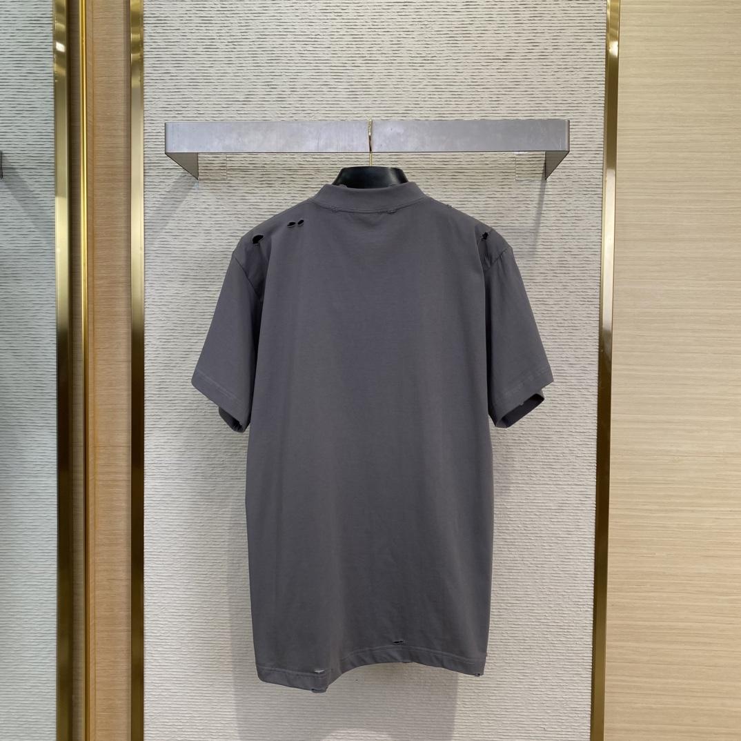 Balenciaga Human Being Shifted T-Shirt In Dark Grey - DopestKickz