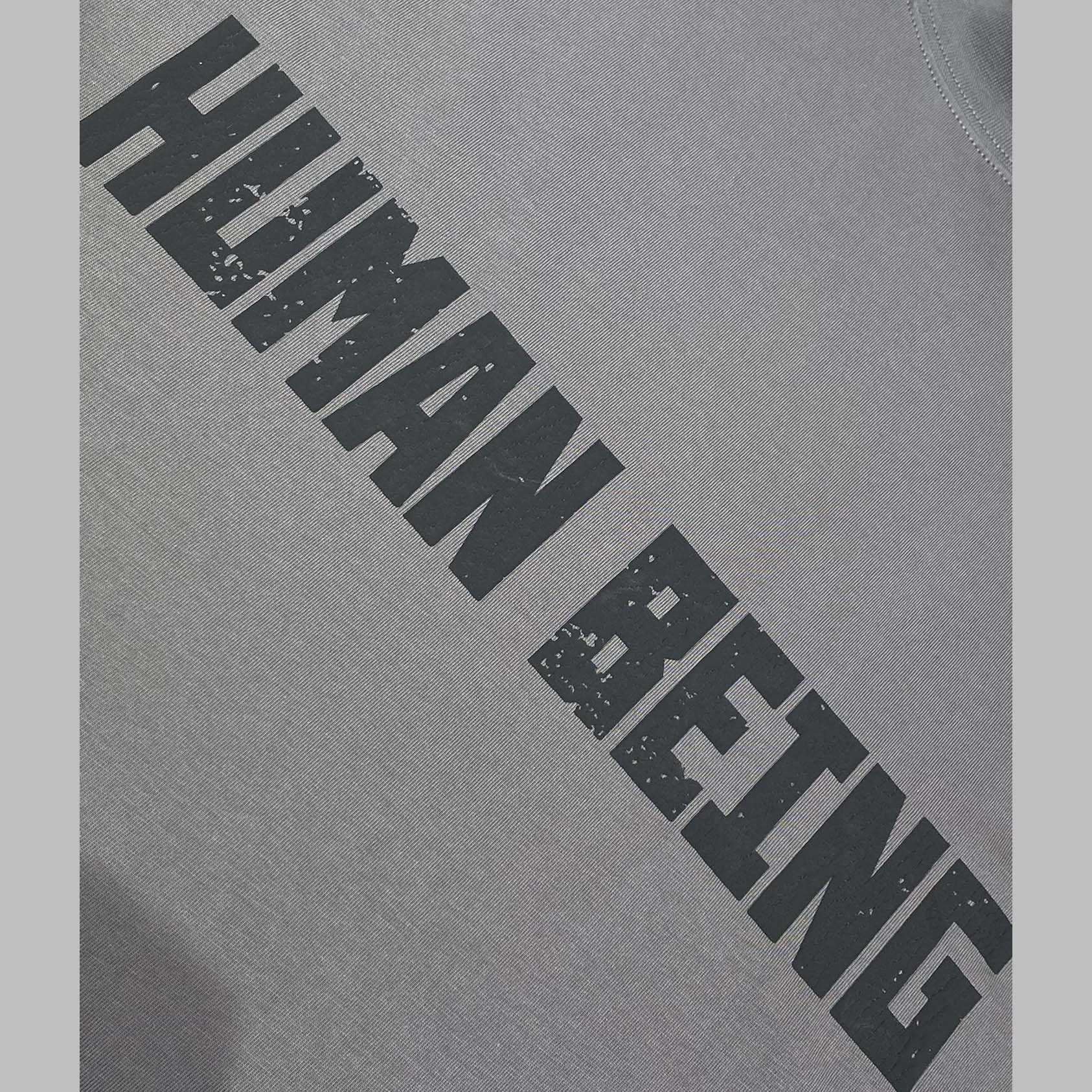 Balenciaga Human Being Shifted T-Shirt In Dark Grey - DopestKickz