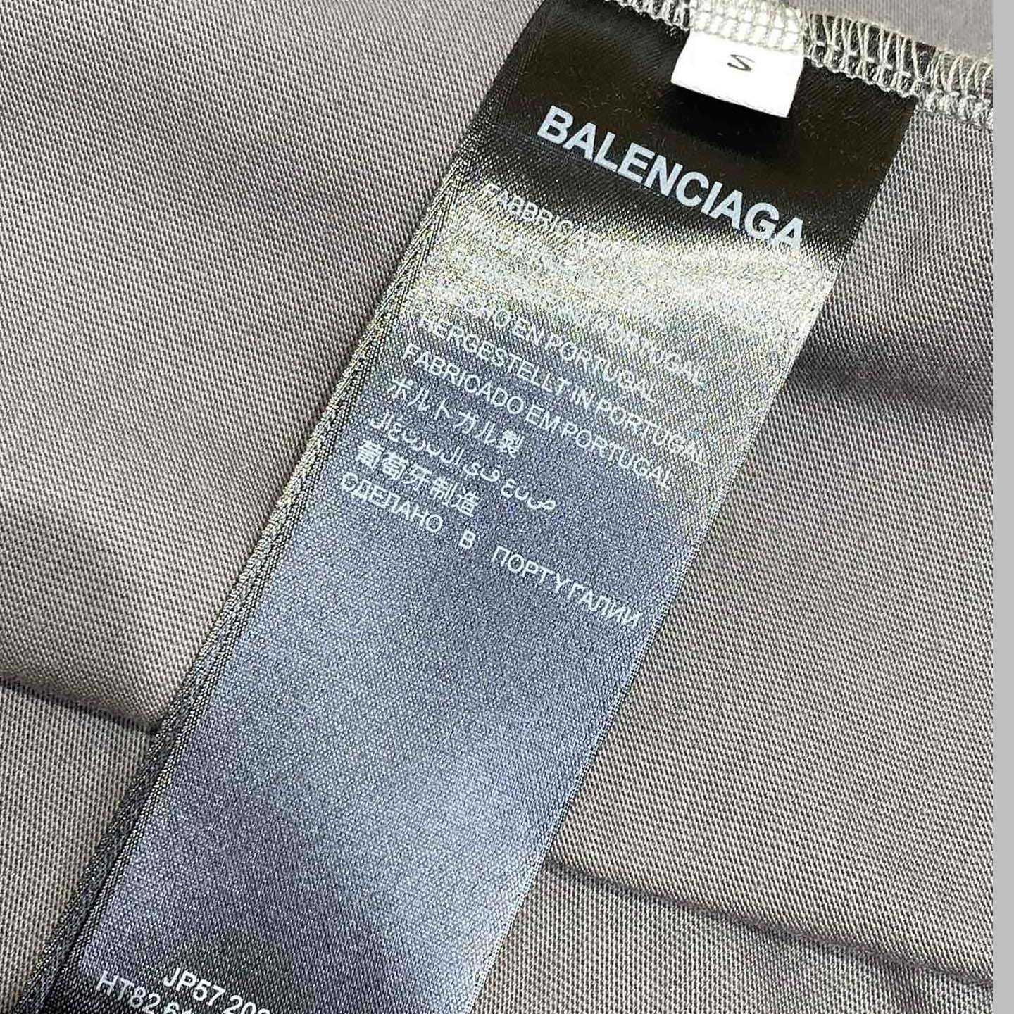 Balenciaga Human Being Shifted T-Shirt In Dark Grey - DopestKickz