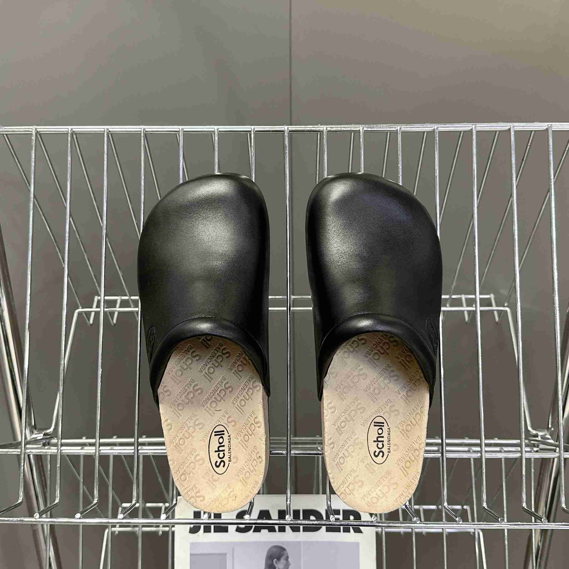 Balenciaga Scholl Flat Mule In Black - DopestKickz