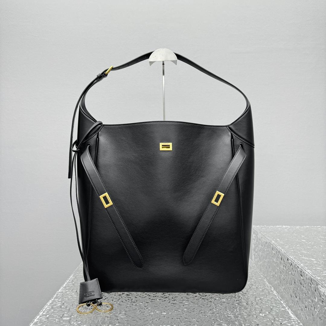 Balenciaga Bel Air Hobo Bag Large In Black  - DopestKickz