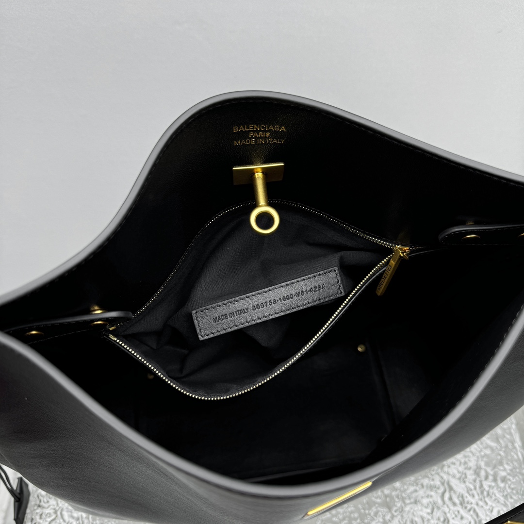 Balenciaga Bel Air Hobo Bag Large In Black  - DopestKickz