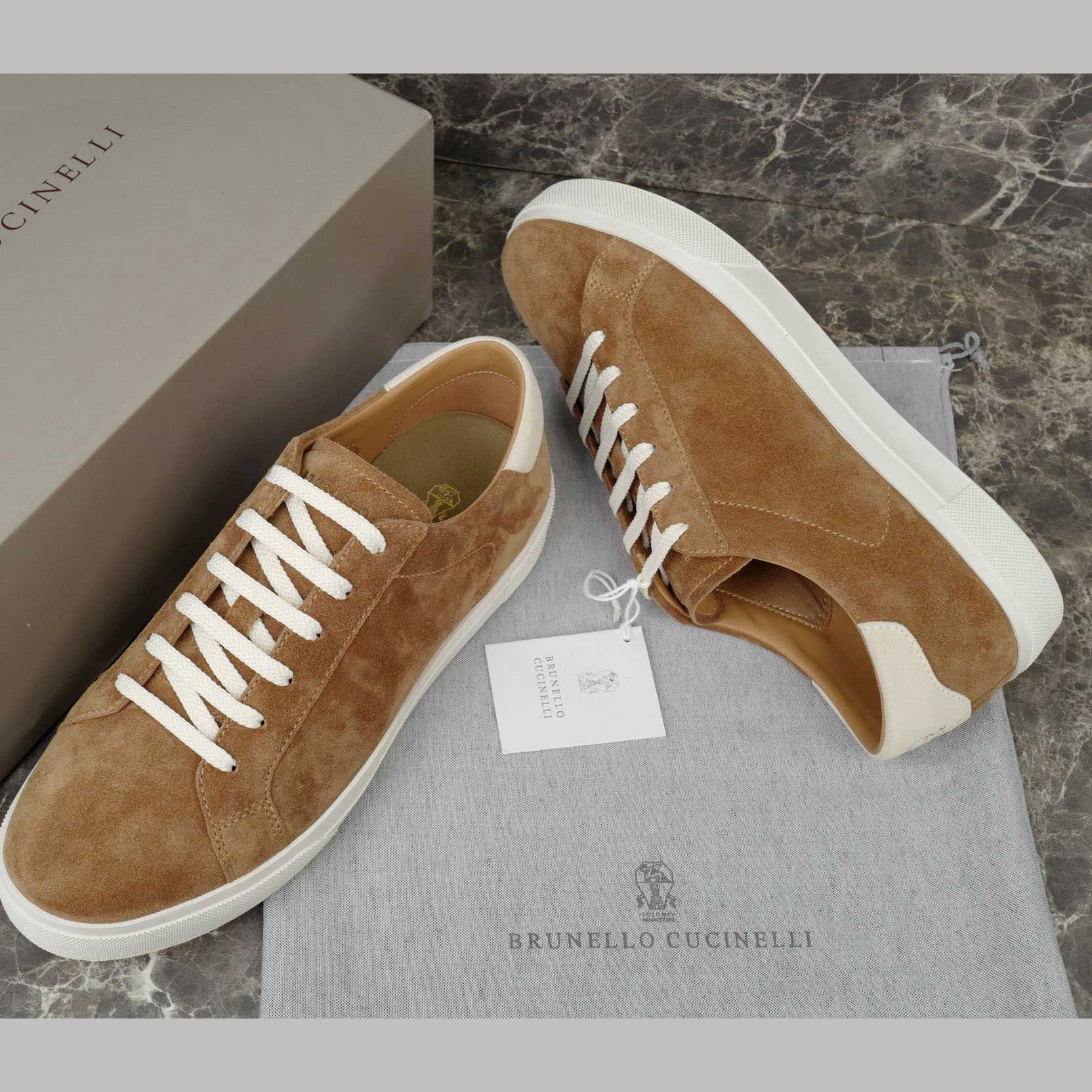 Brunello Cucinelli Suede Sneakers - DopestKickz