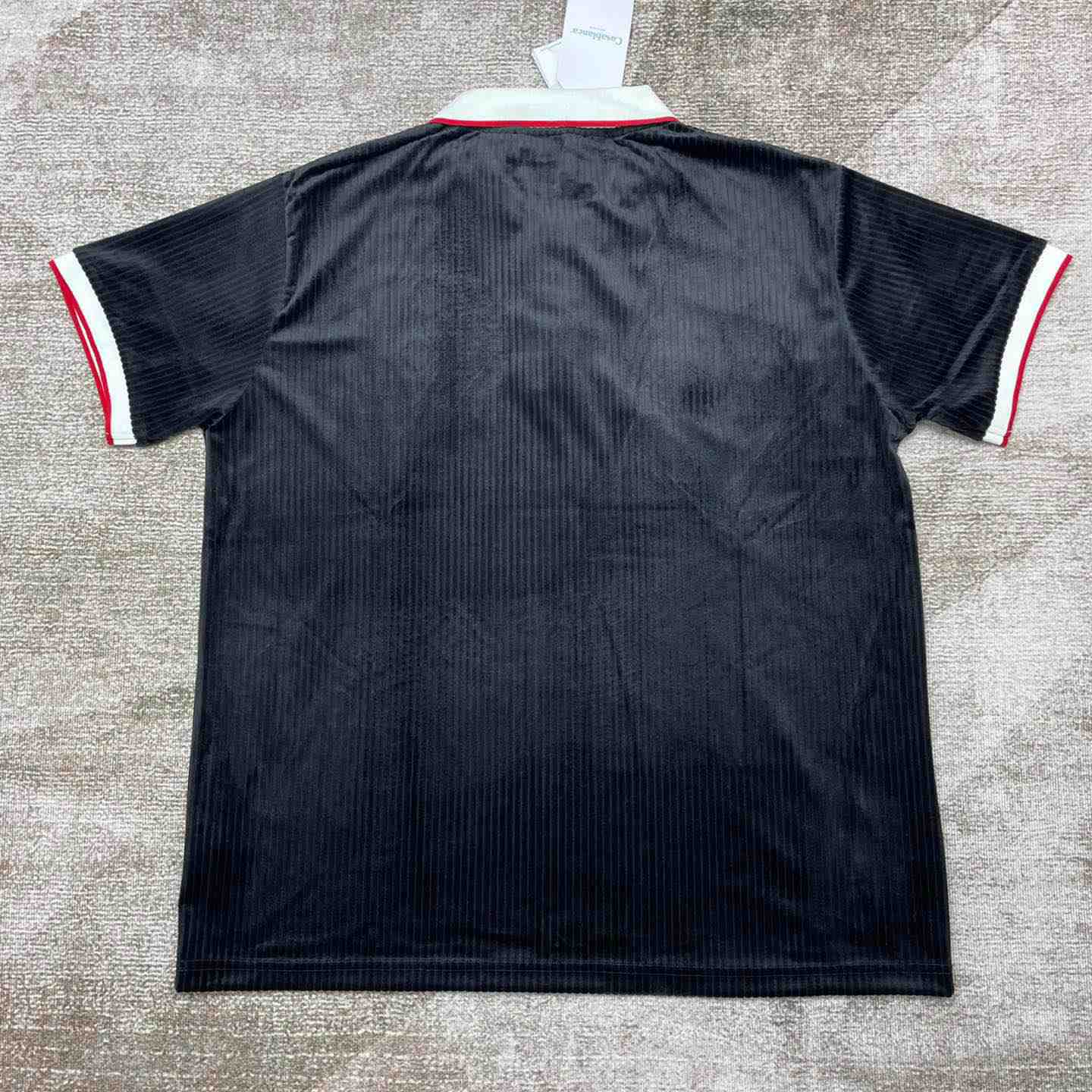 Casablanca Rib Velour Polo Shirt   c878 - DopestKickz