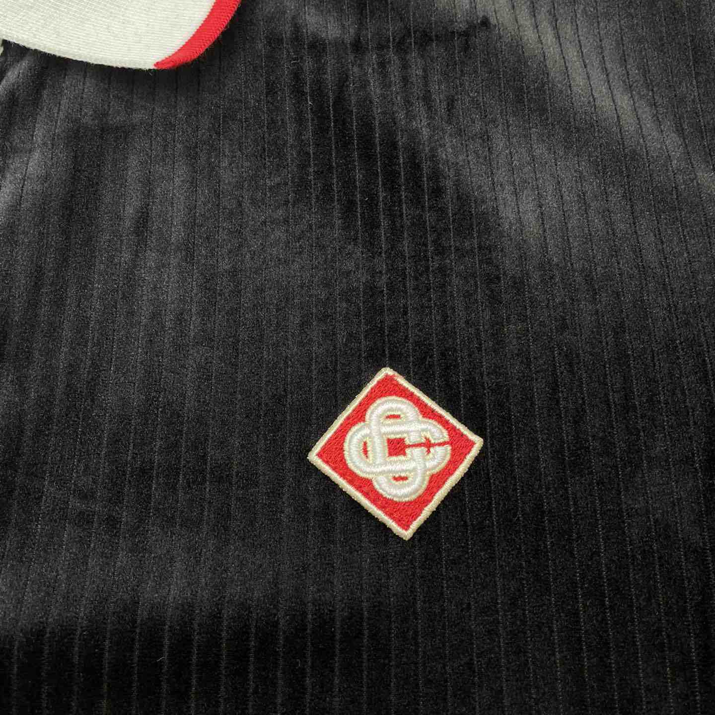 Casablanca Rib Velour Polo Shirt   c878 - DopestKickz