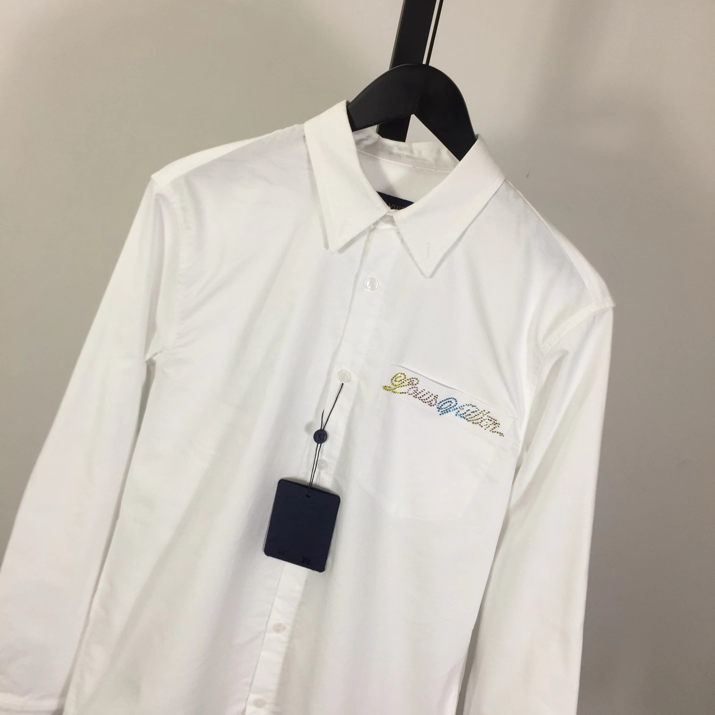 Louis Vuitton Embellished Long-Sleeved Cotton Shirt  1AGTQ5  - DopestKickz