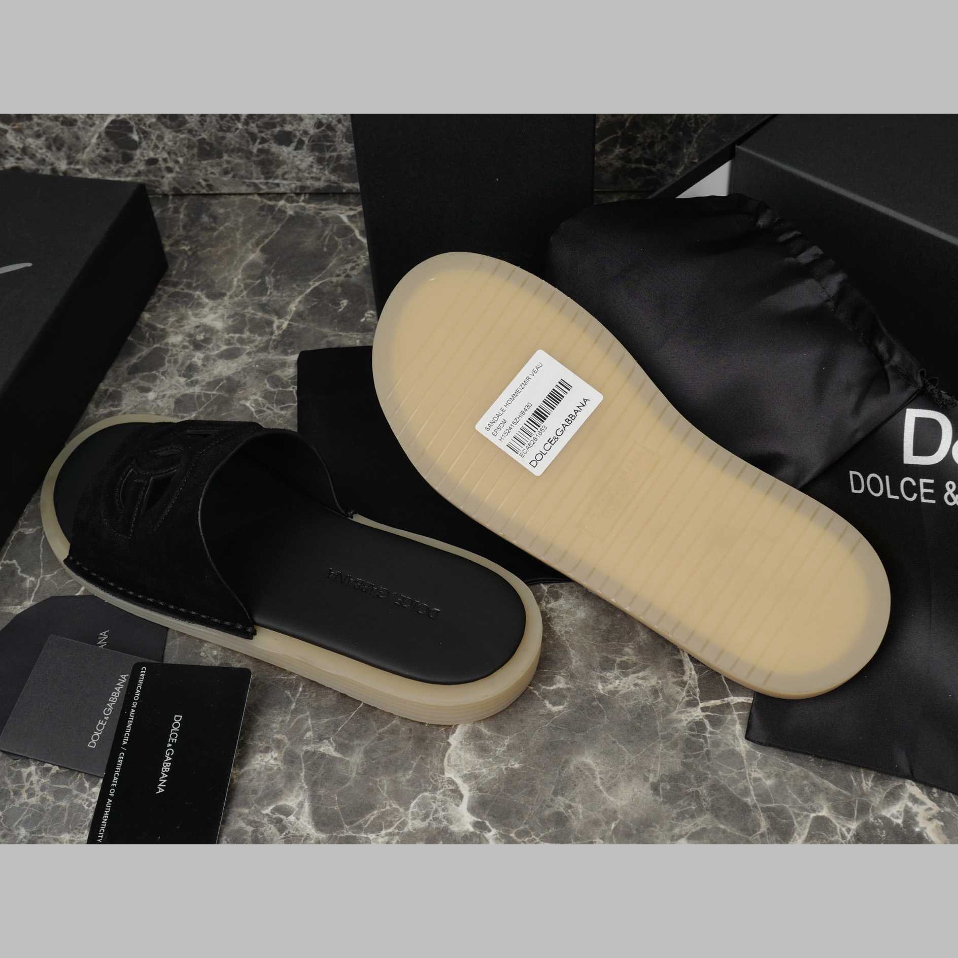 Dolce & Gabbana Suede Sliders - DopestKickz