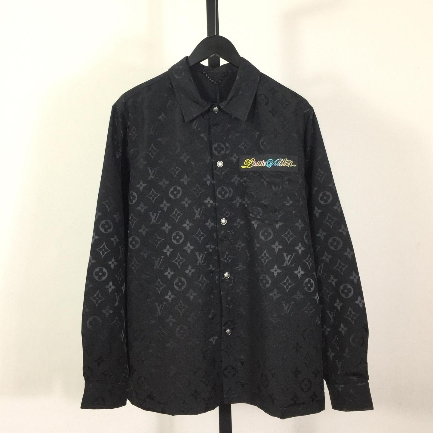 Louis Vuitton Monogram Moire Jacquard Silk Overshirt  1AGTGQ - DopestKickz
