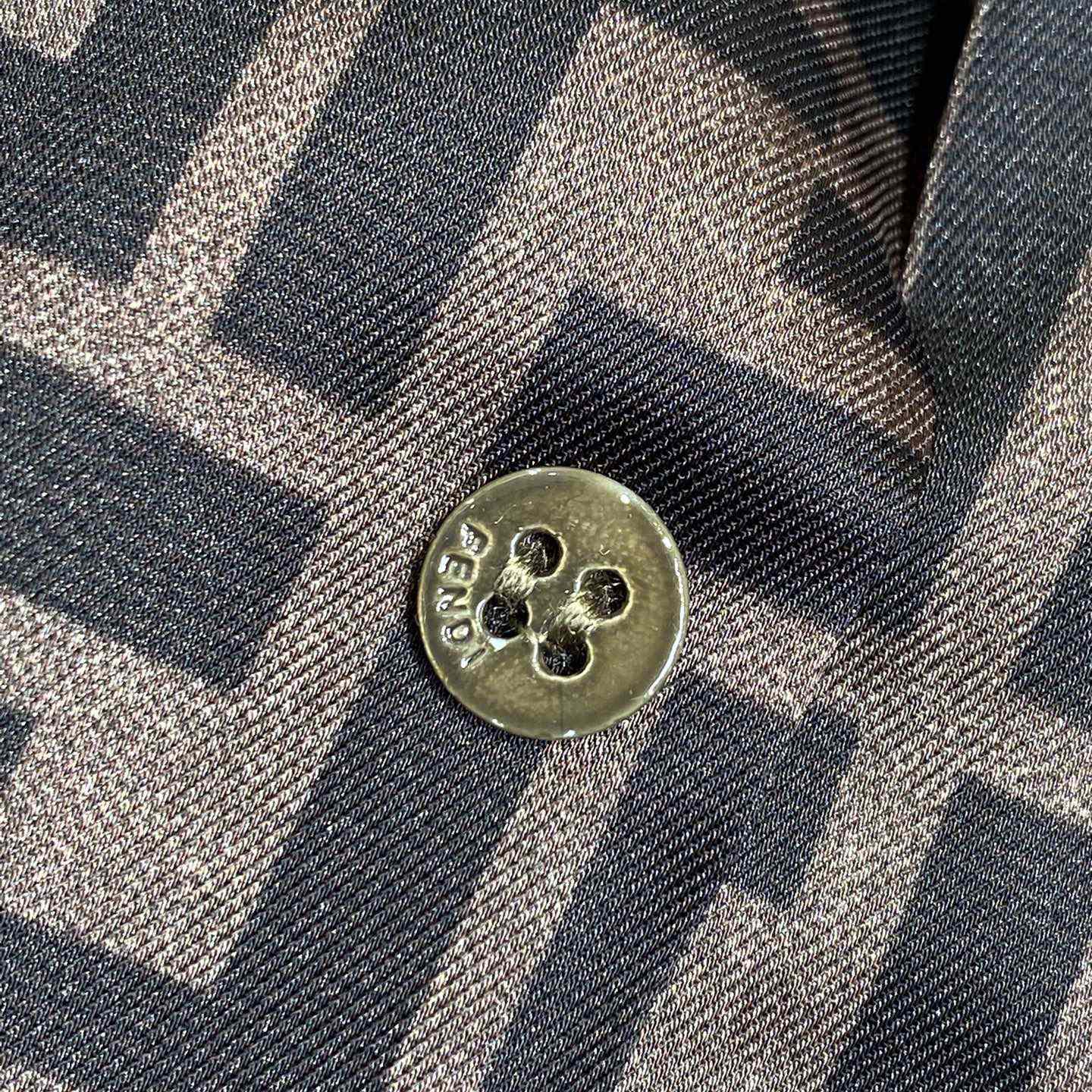 Fendi Brown Silk Shirt - DopestKickz