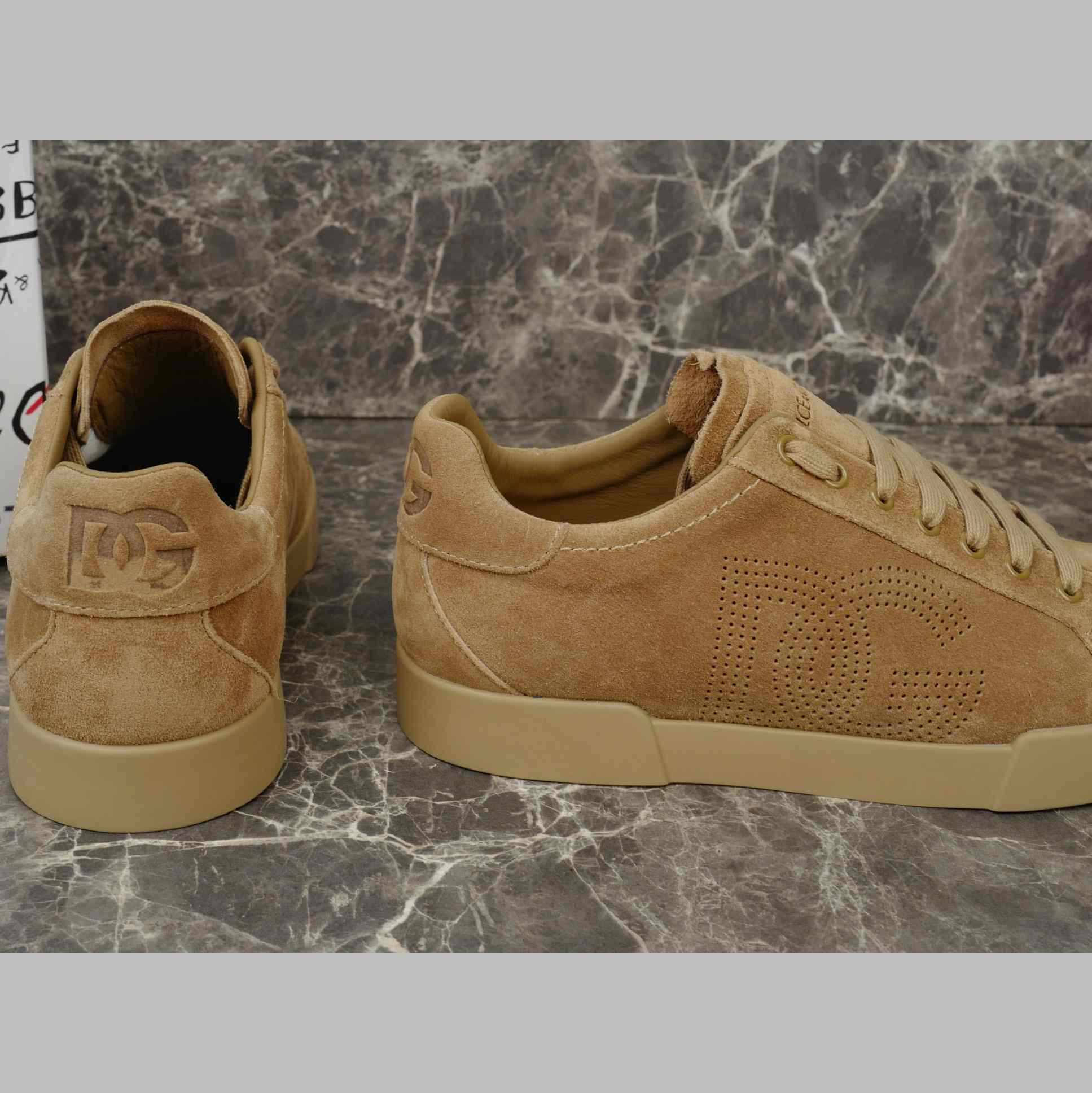 Dolce & Gabbana Calfskin Strobel Portofino Light Sneakers - DopestKickz