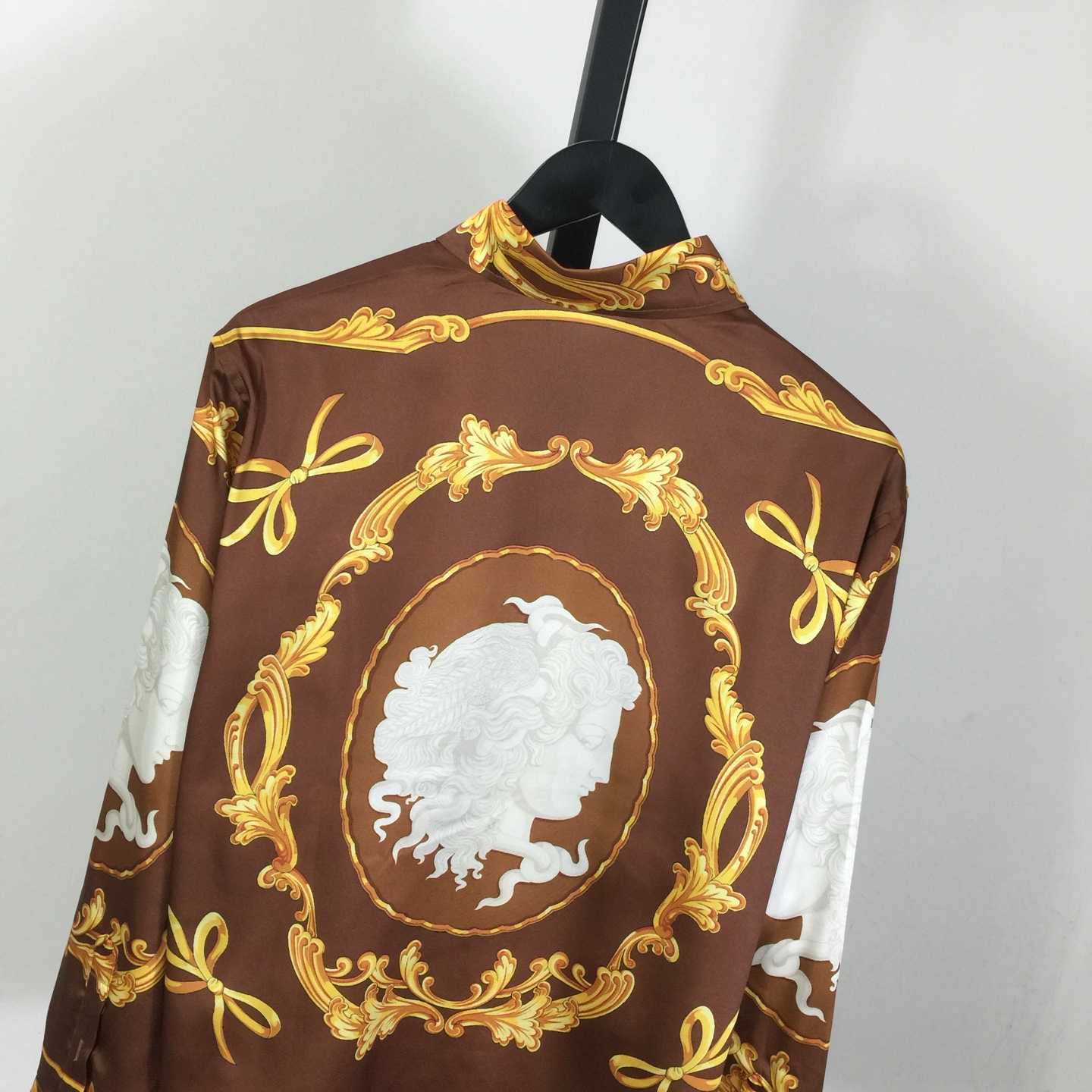 Versace Cameo Silk Shirt - DopestKickz