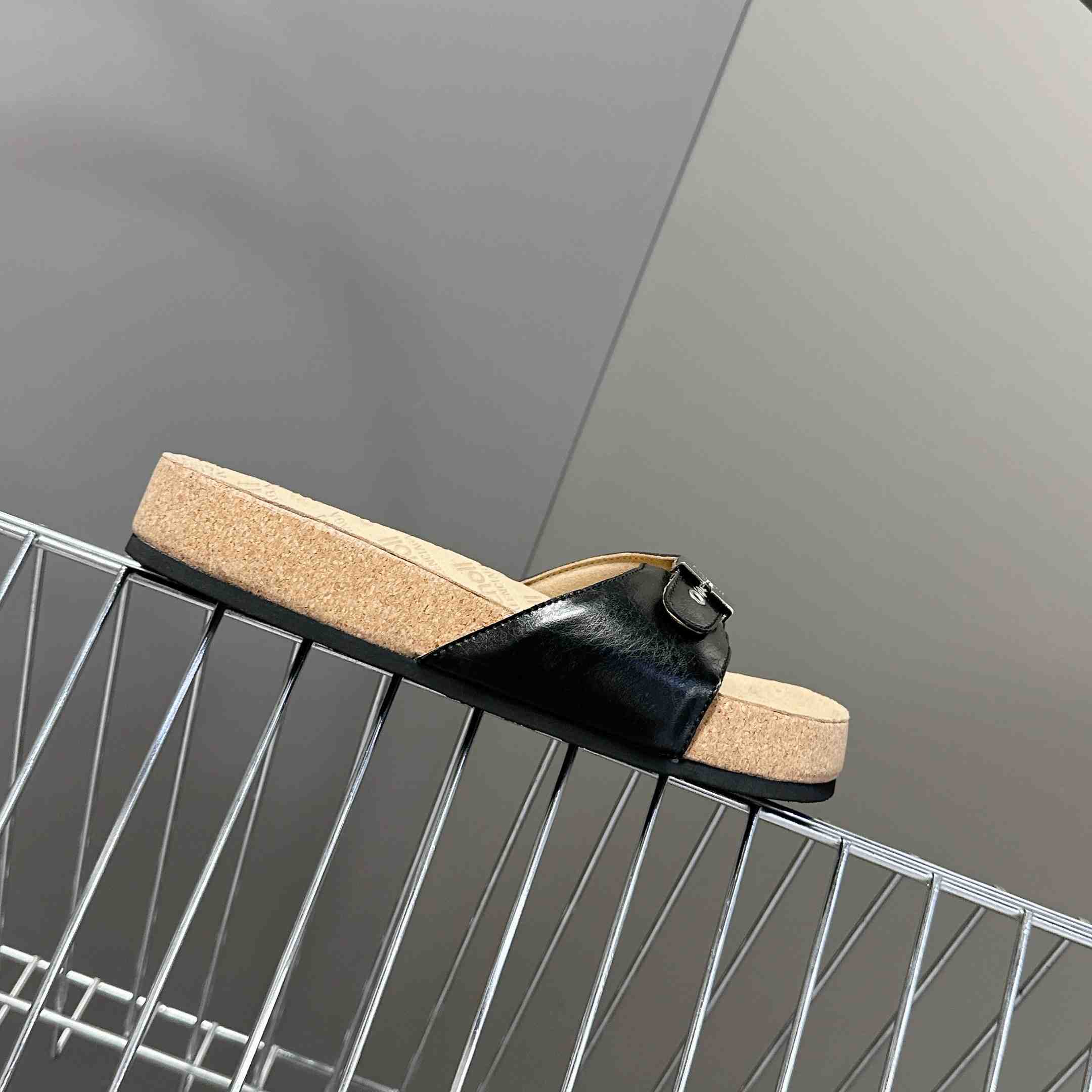 Balenciaga Scholl Flat Sandal In Black - DopestKickz