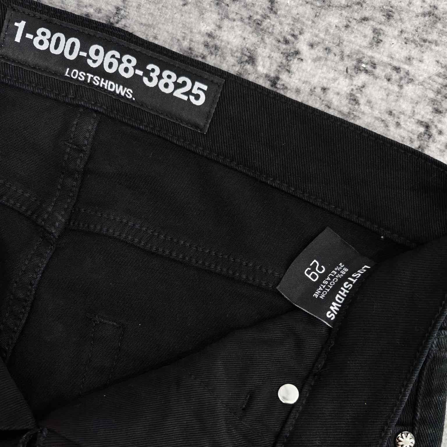 Lost Shadows Grey Waxed Denim   708 - DopestKickz