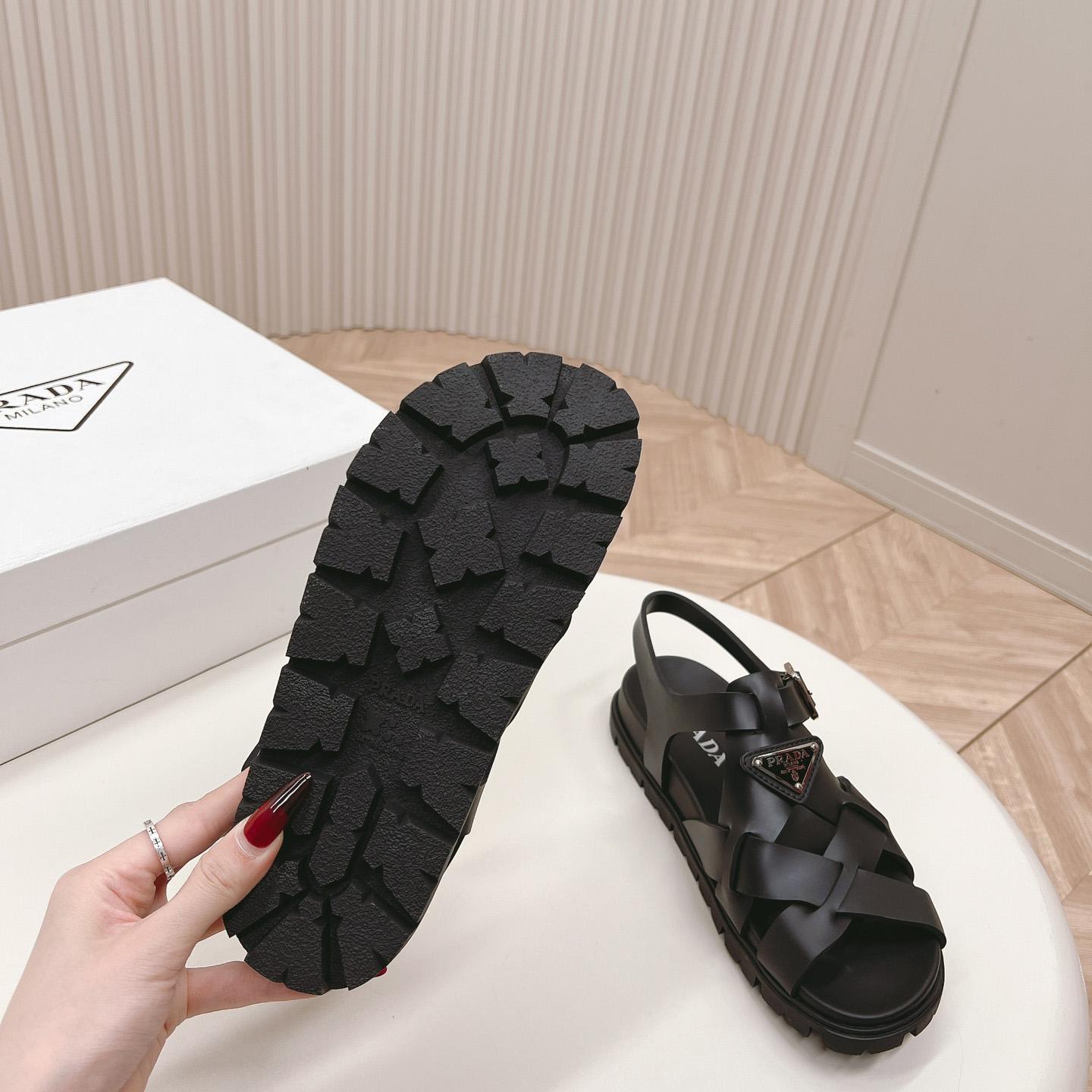 Prada Crisscross Rubber Sandals - DopestKickz