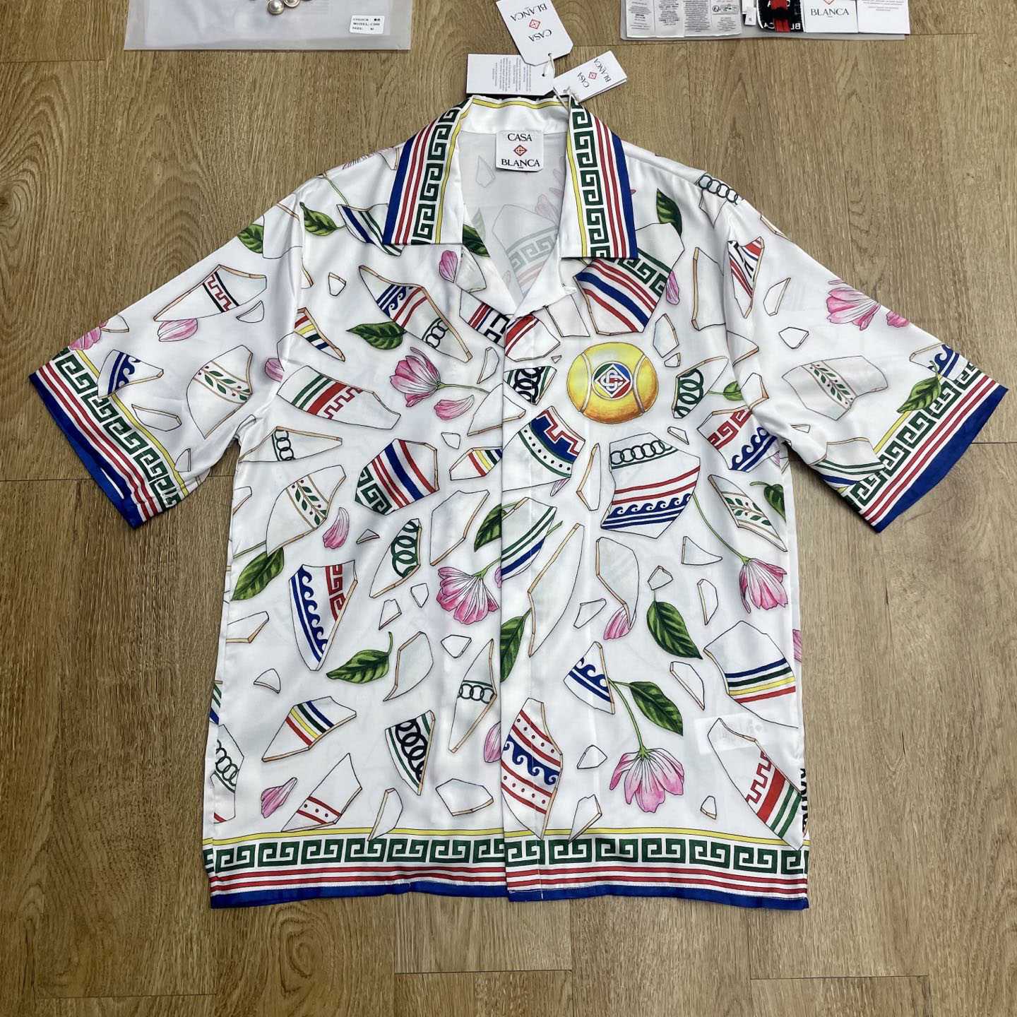 Casablanca Le Vase Brise Short Sleeve Silk Shirt    CA3531 - DopestKickz