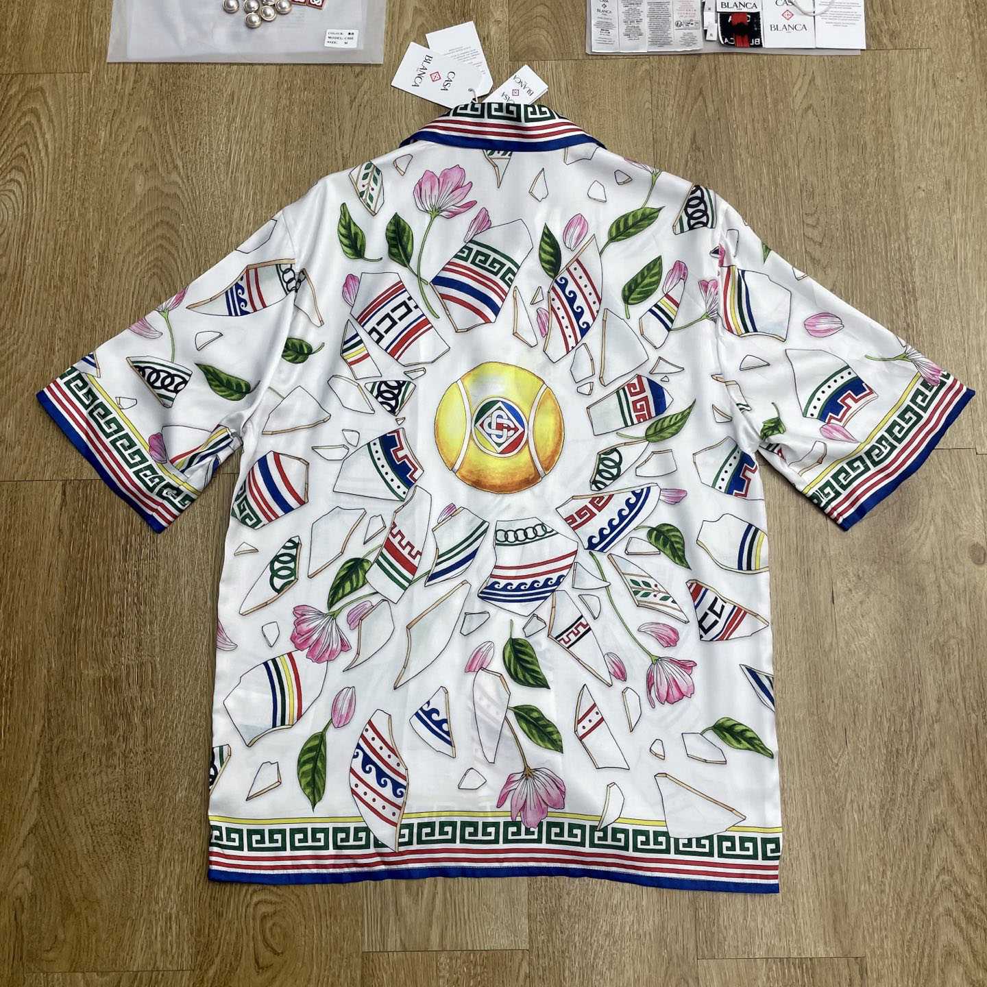 Casablanca Le Vase Brise Short Sleeve Silk Shirt    CA3531 - DopestKickz