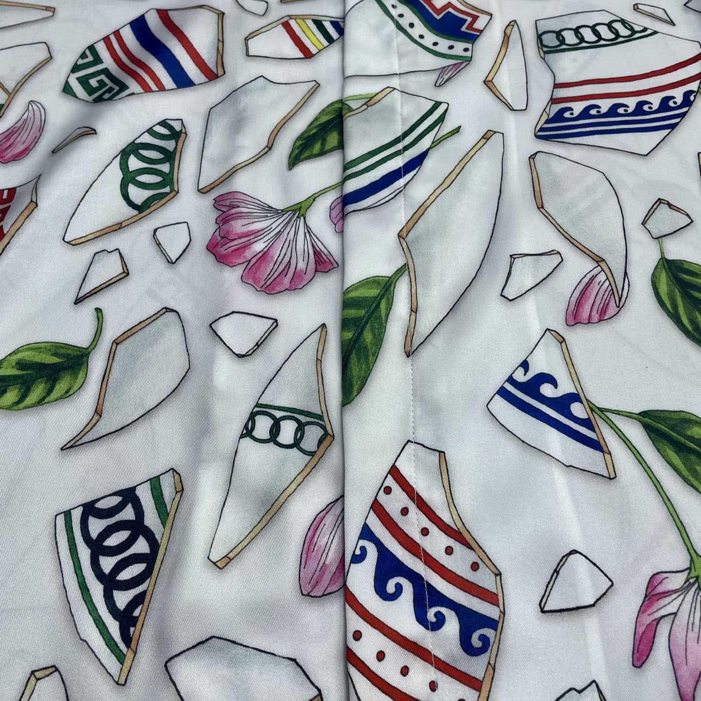 Casablanca Le Vase Brise Short Sleeve Silk Shirt    CA3531 - DopestKickz