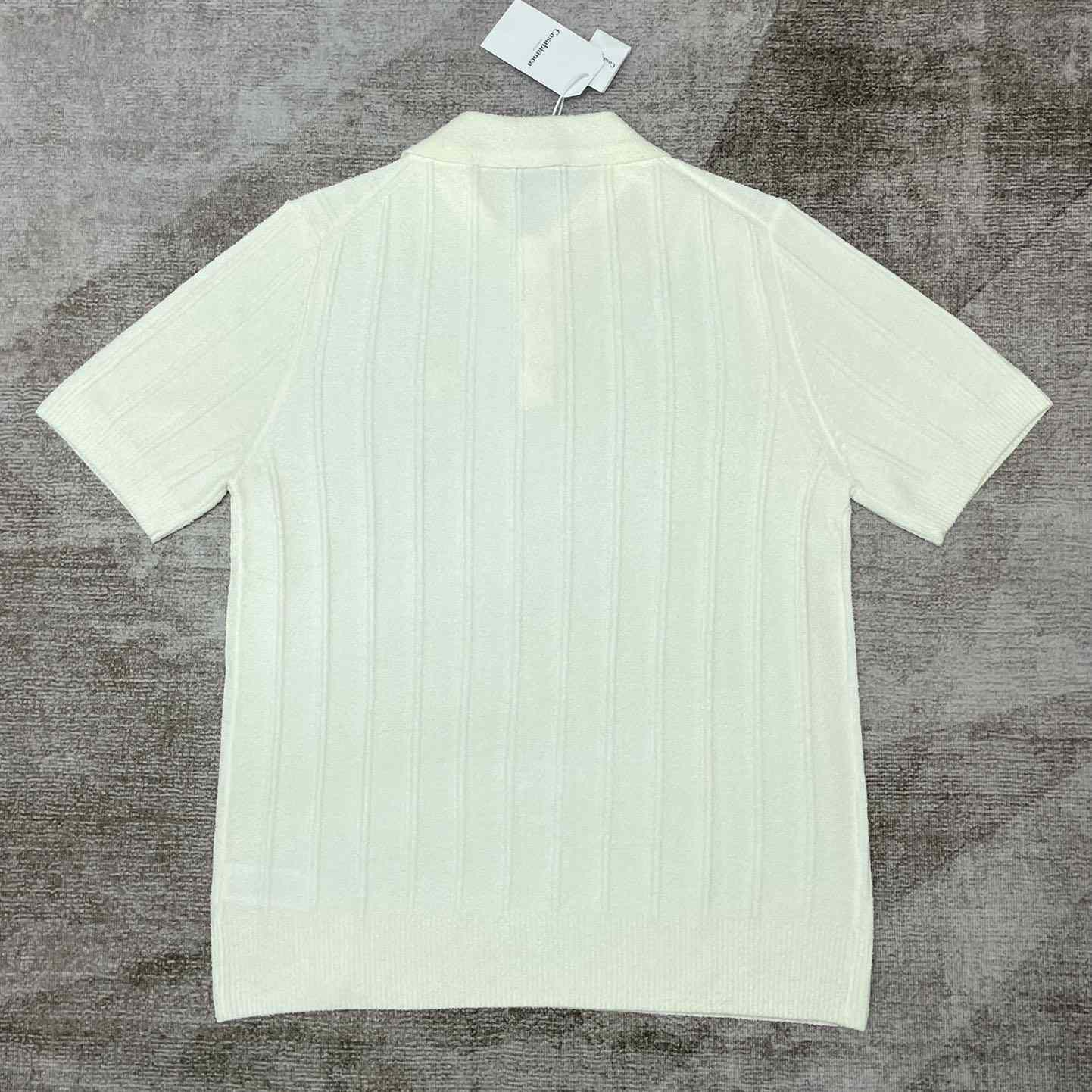 Casablanca Logo Appliqué Boucle Polo Shirt   D0016 - DopestKickz