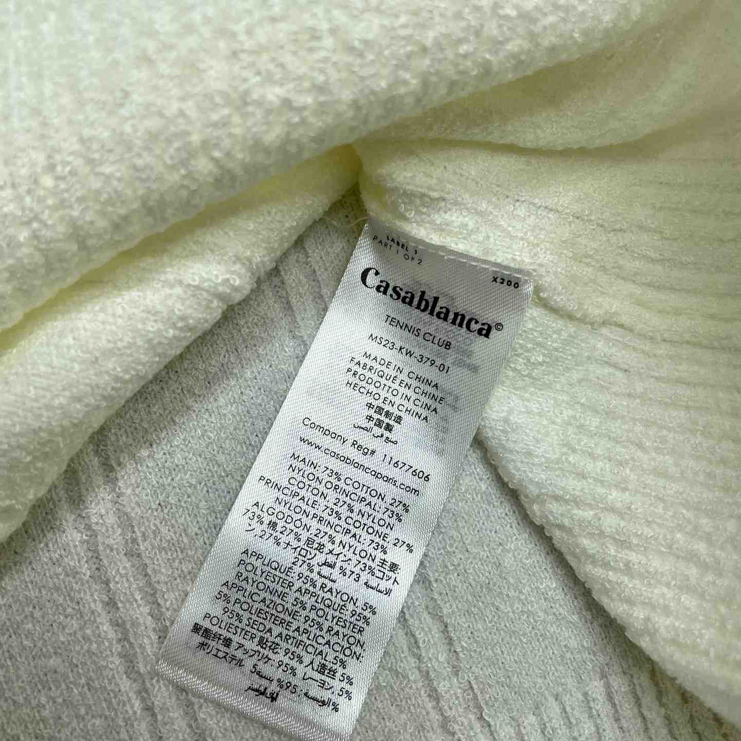 Casablanca Logo Appliqué Boucle Polo Shirt   D0016 - DopestKickz