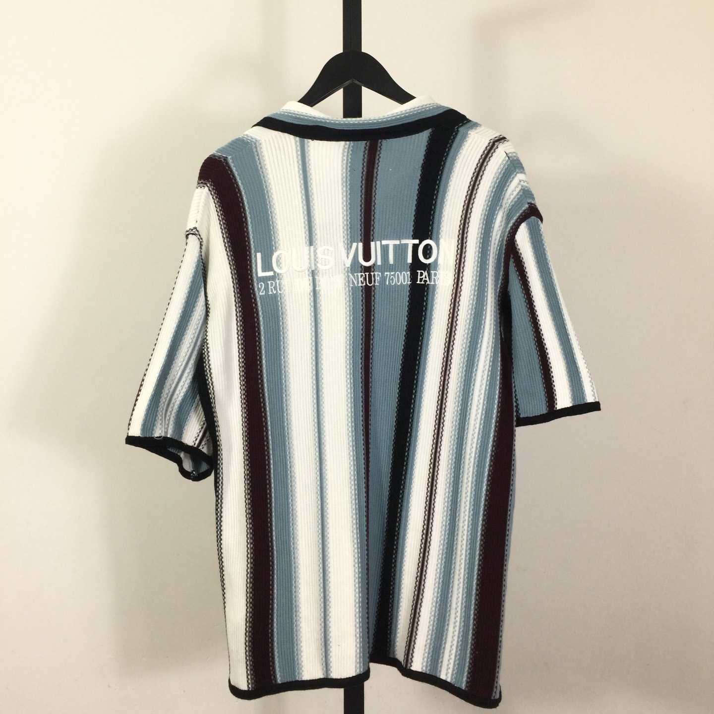 Louis Vuitton Striped Crochet Short-Sleeved Shirt 1AHVOO - DopestKickz