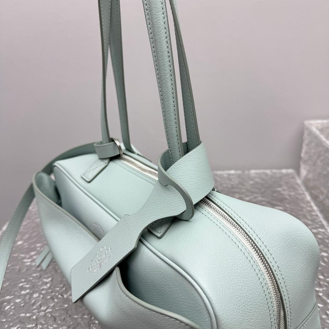 Balenciaga Carrie Bowling Bag Small In Mineral Green - DopestKickz
